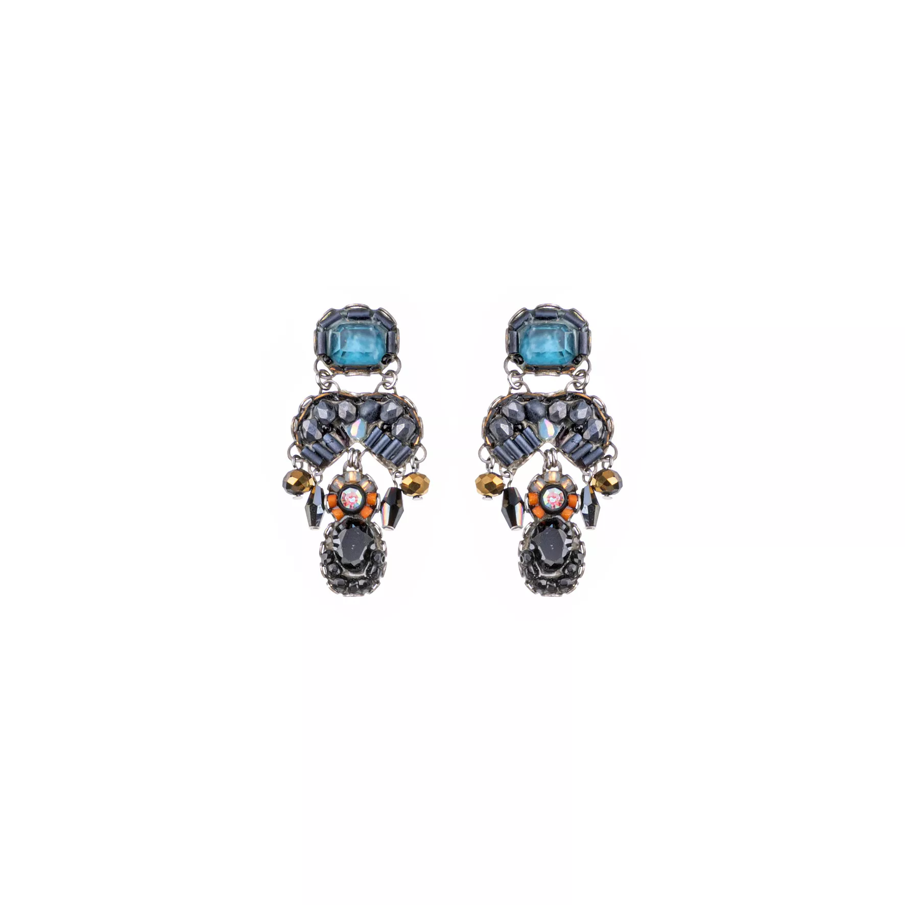 Black Beaded Earrings Black Forest Set, Lior