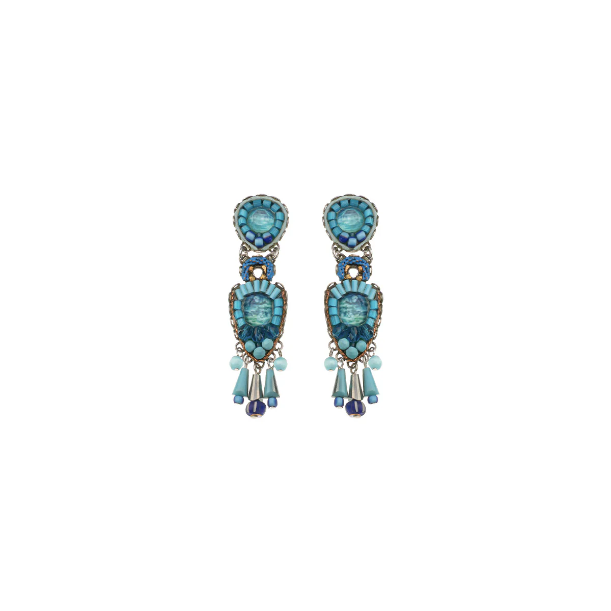 Blue Bayou Set, Artistic Blue Earrings, Cloudless