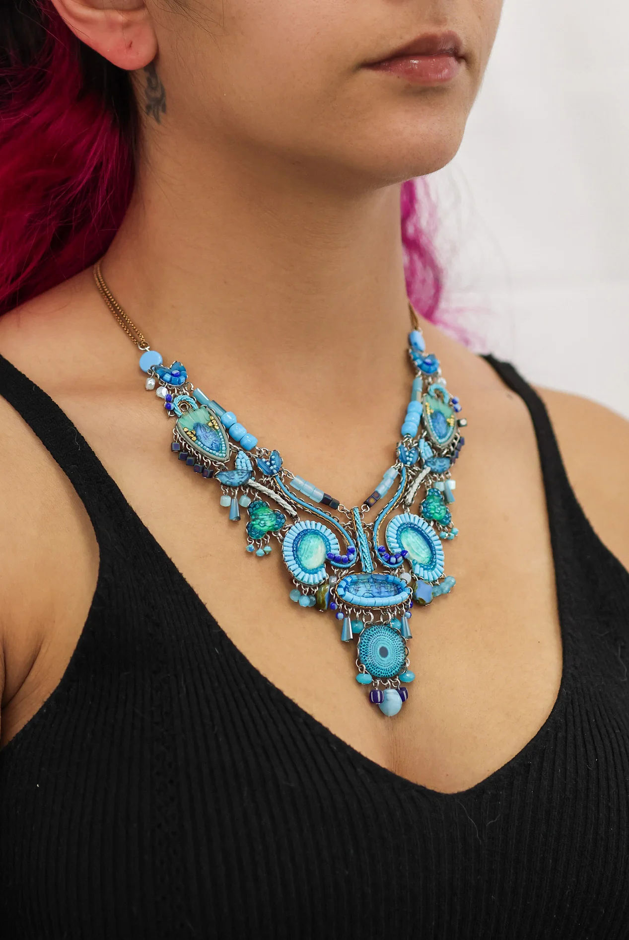 Blue Bayou Set, Bold Necklace, Sapphire - Image 2