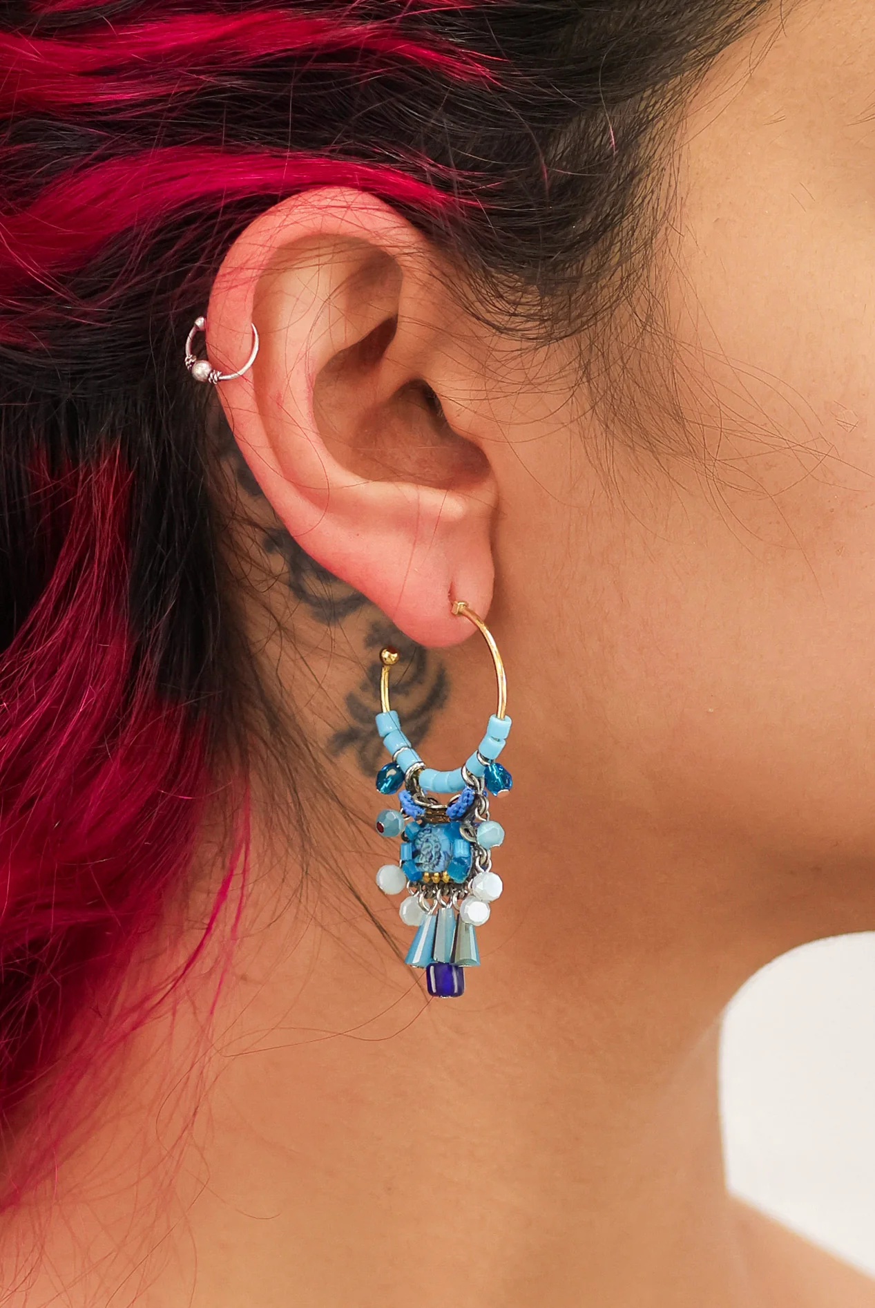 Blue Bayou Set, Drop Blue Earrings, Aeriel - Image 2