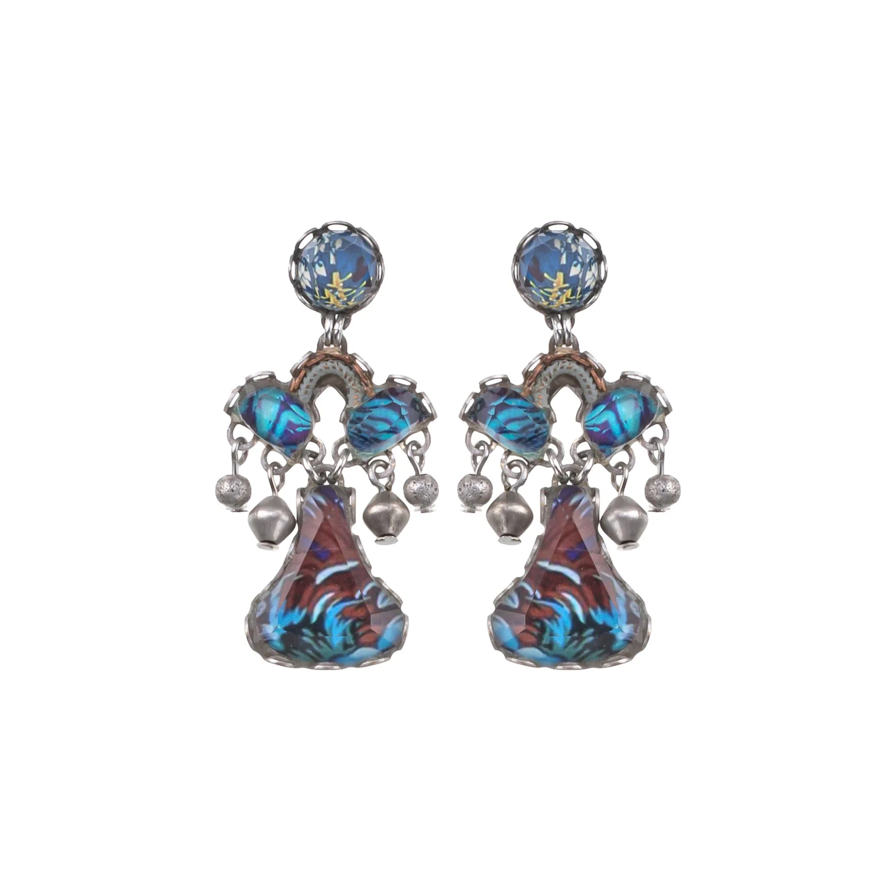 Blue Casual Earrings Magical Notes Set, Althea