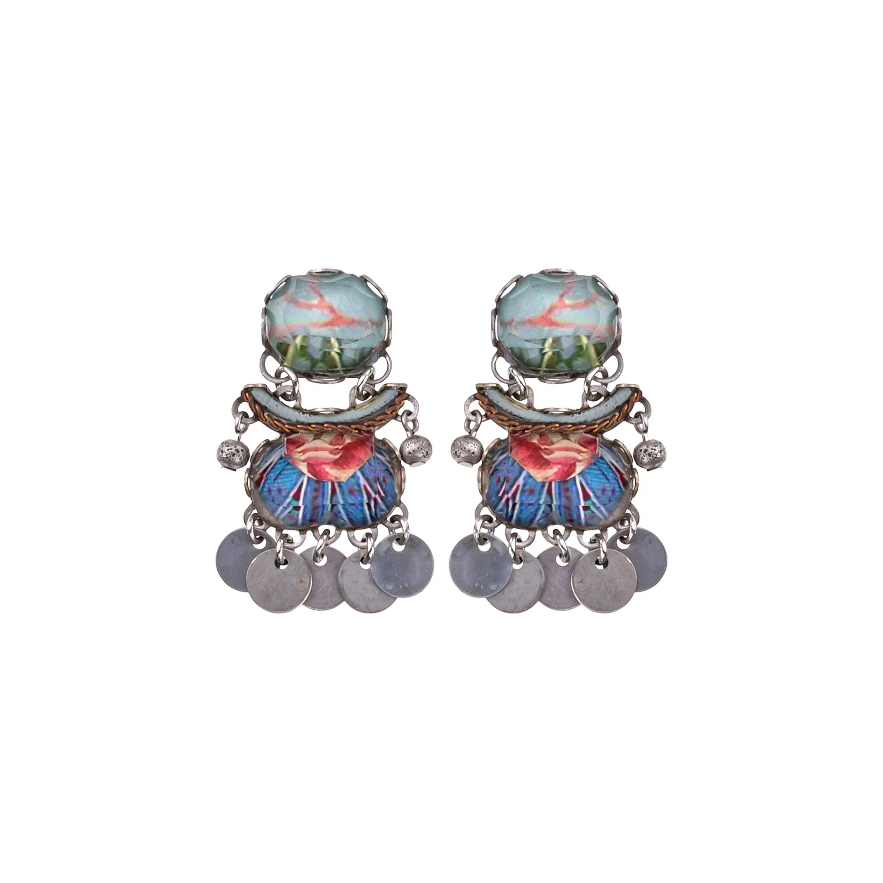 Blue Casual Earrings Serene Sunrise Set, Setty