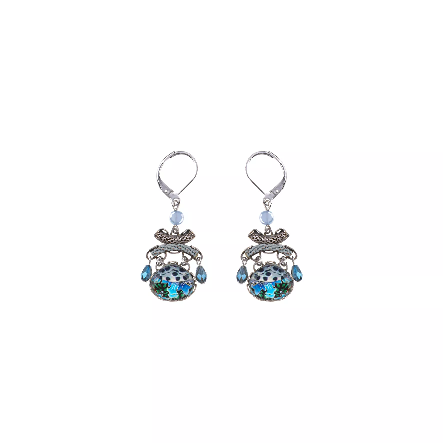 Blue Dangling Earrings Deep Sea Set, Cordelia