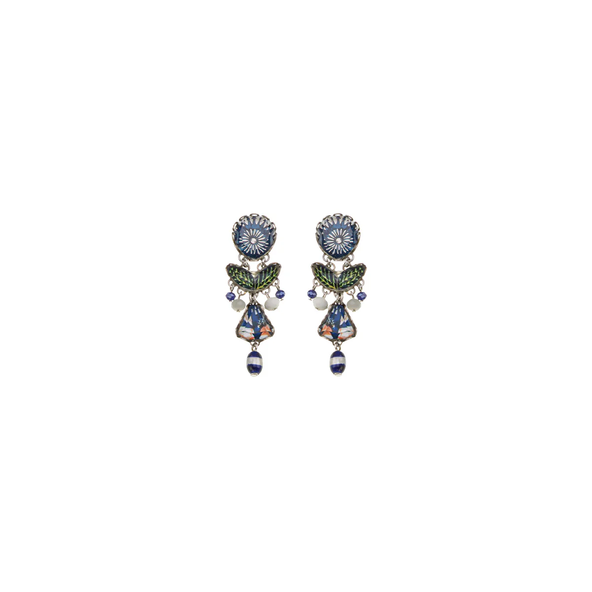 Blue Domes Set, Small Bule Earrings, Aphrodite