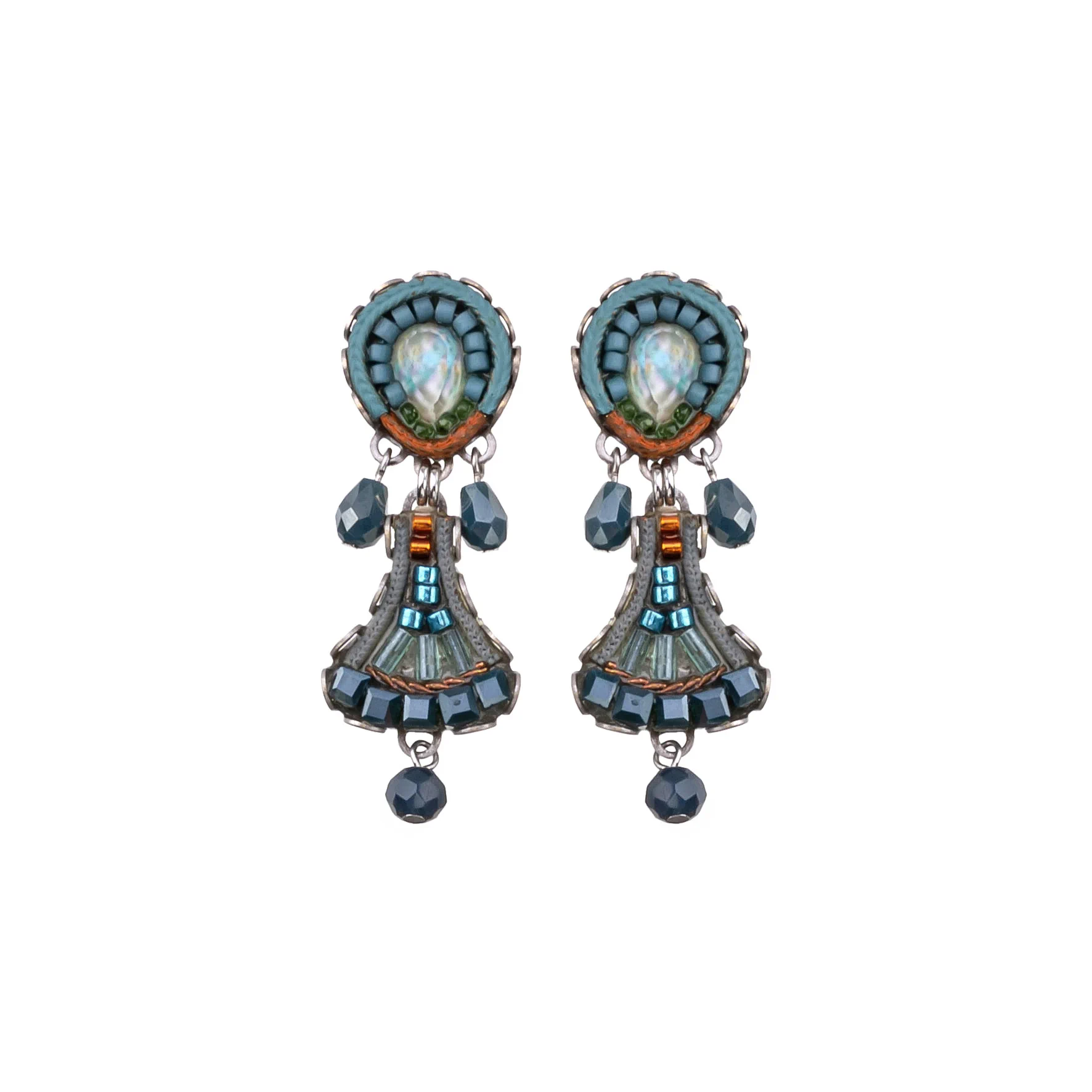 Blue Female Earrings Moonlight Set, Nadia