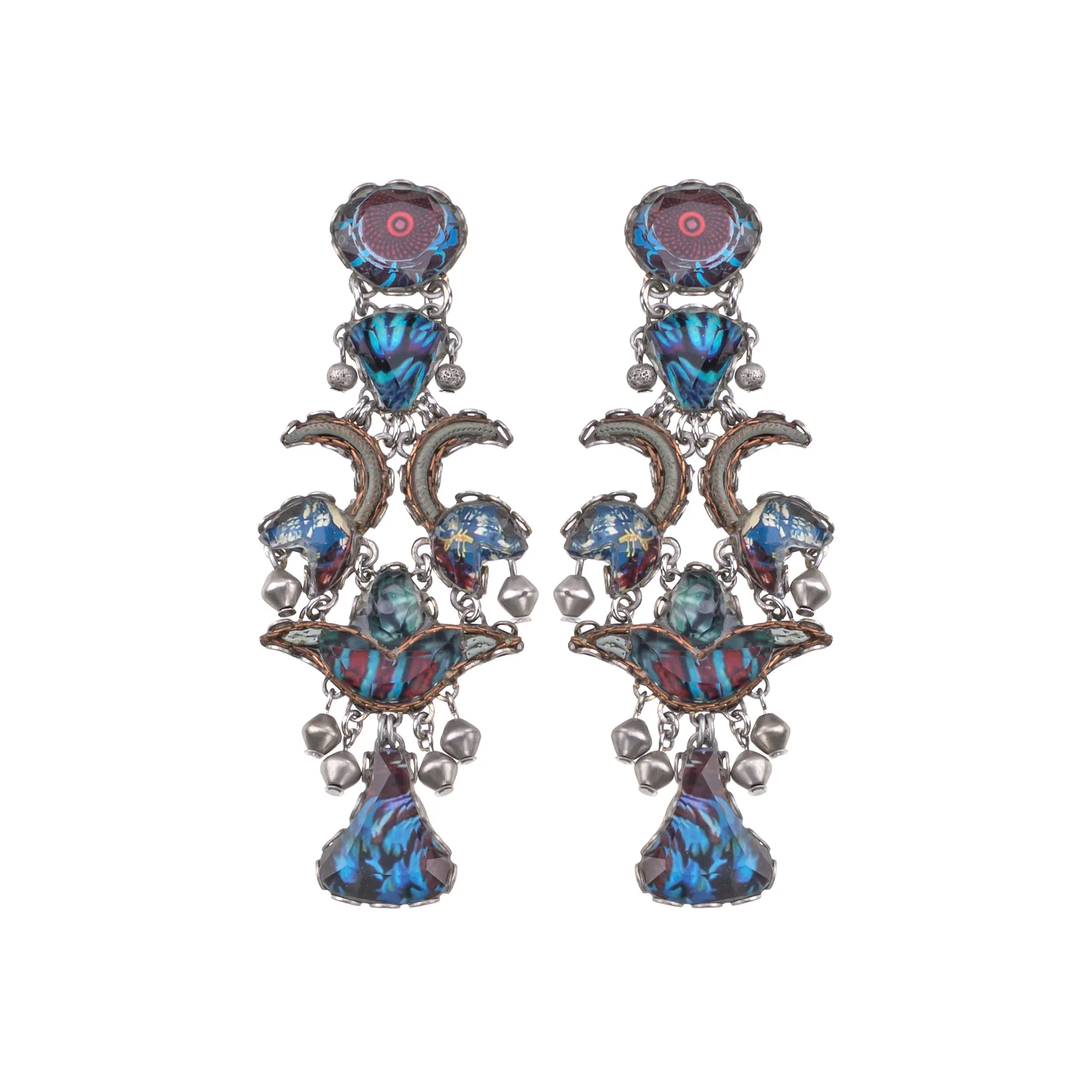 Blue Glamorous Earrings Magical Notes Set, Trufina