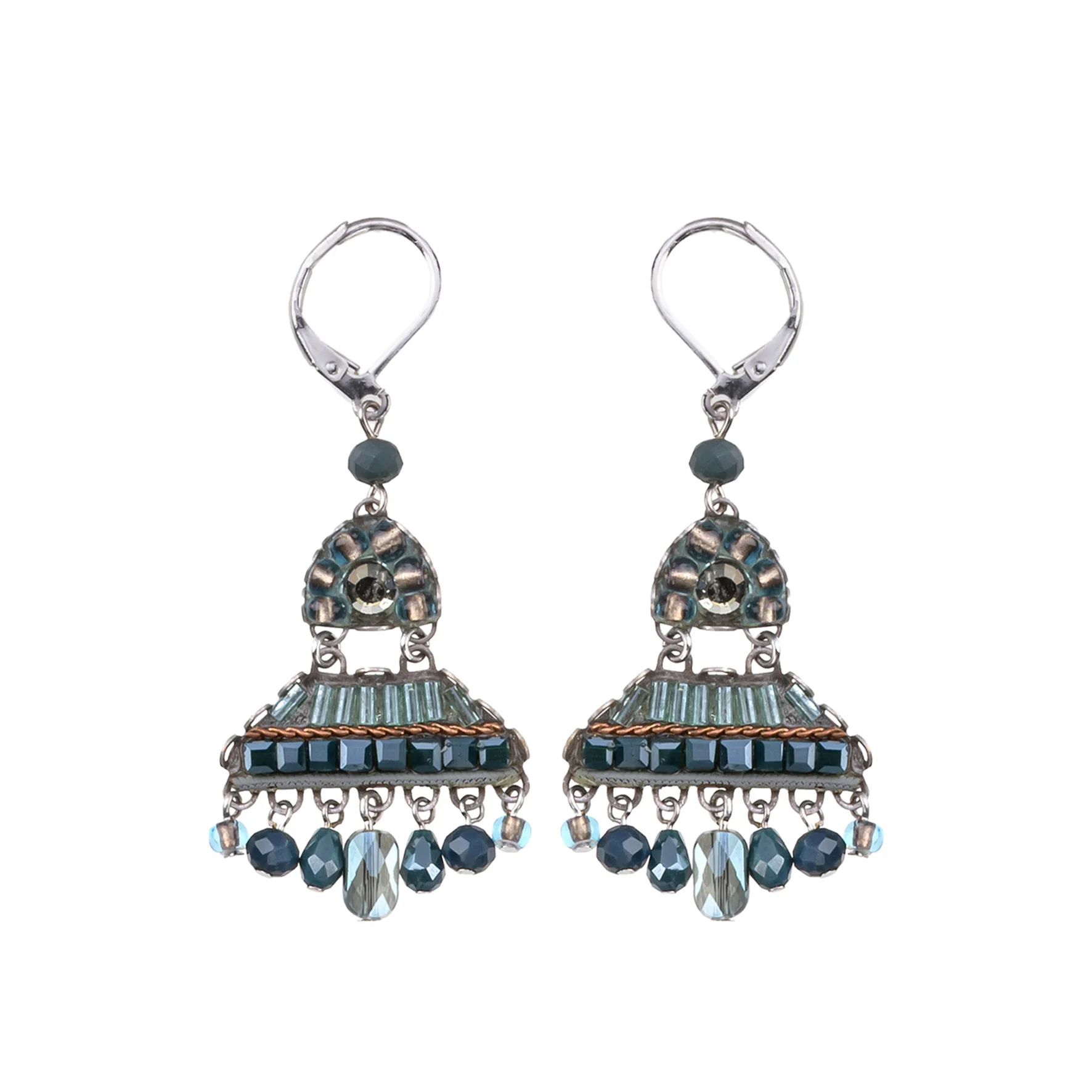 Blue Hook Beaded Earrings Moonlight Set, Taraji