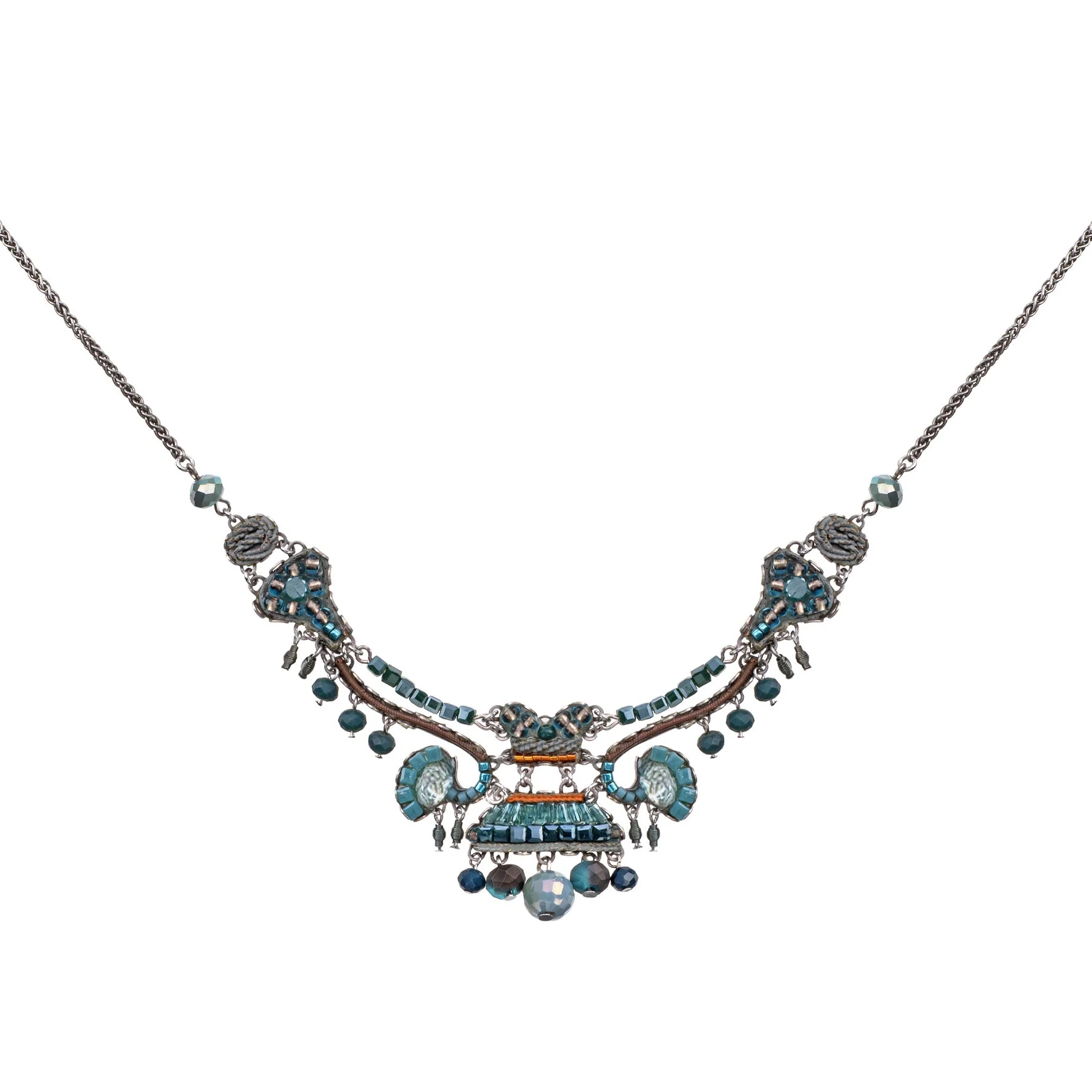 Blue Shimmering Necklaces Moonlight Set, Asha