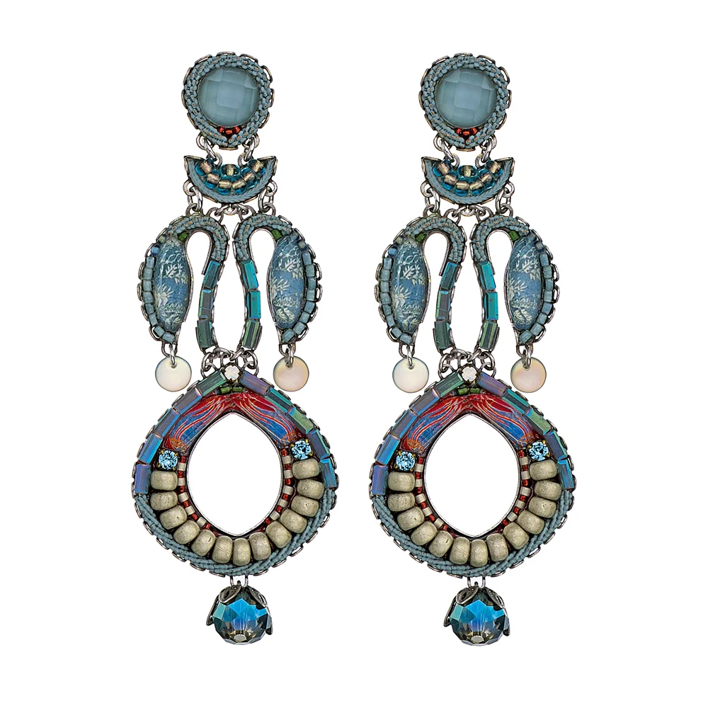 Blue Skies, Paisley Earrings