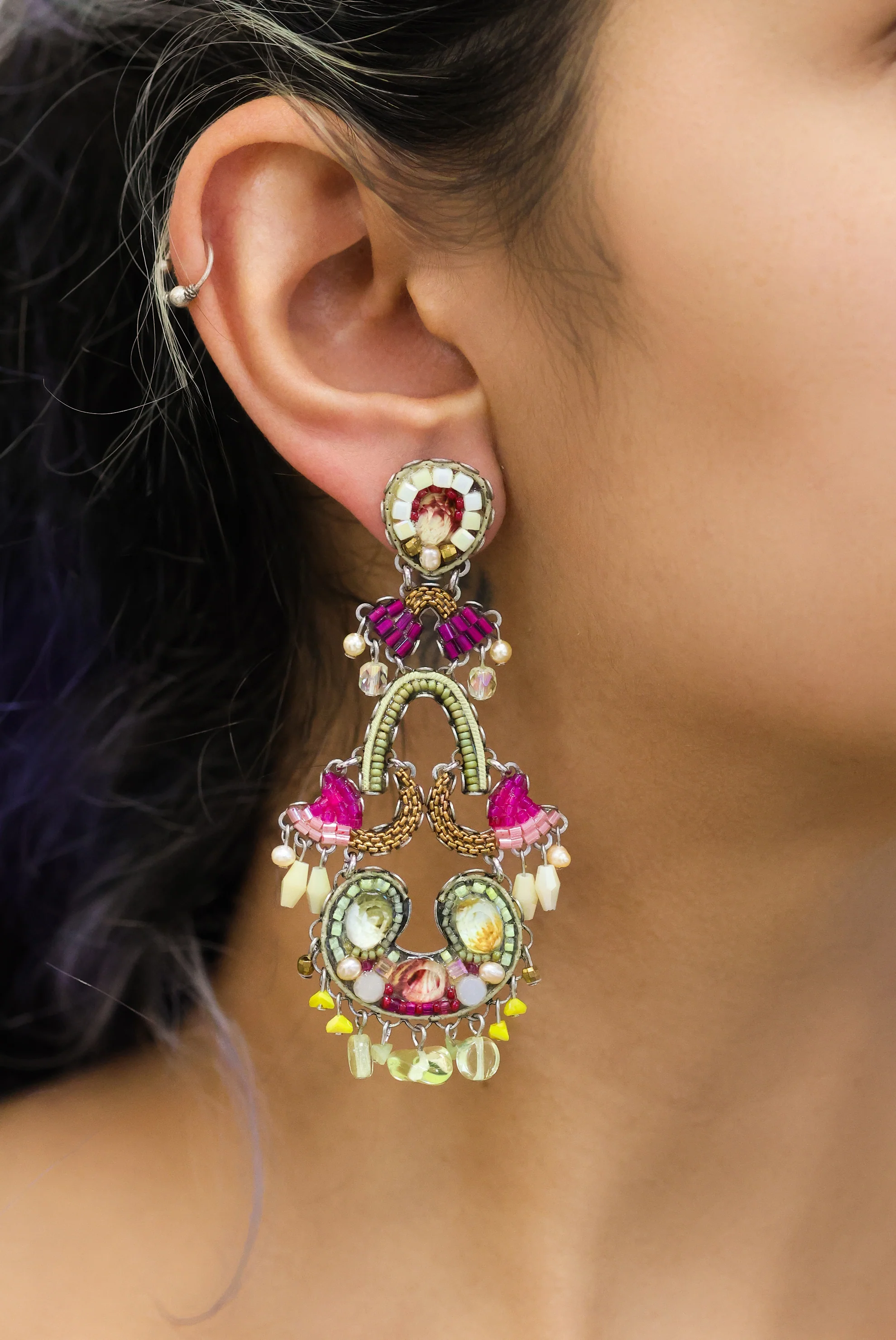 Bold Earrings Lemonade  Set, Citron - Image 2