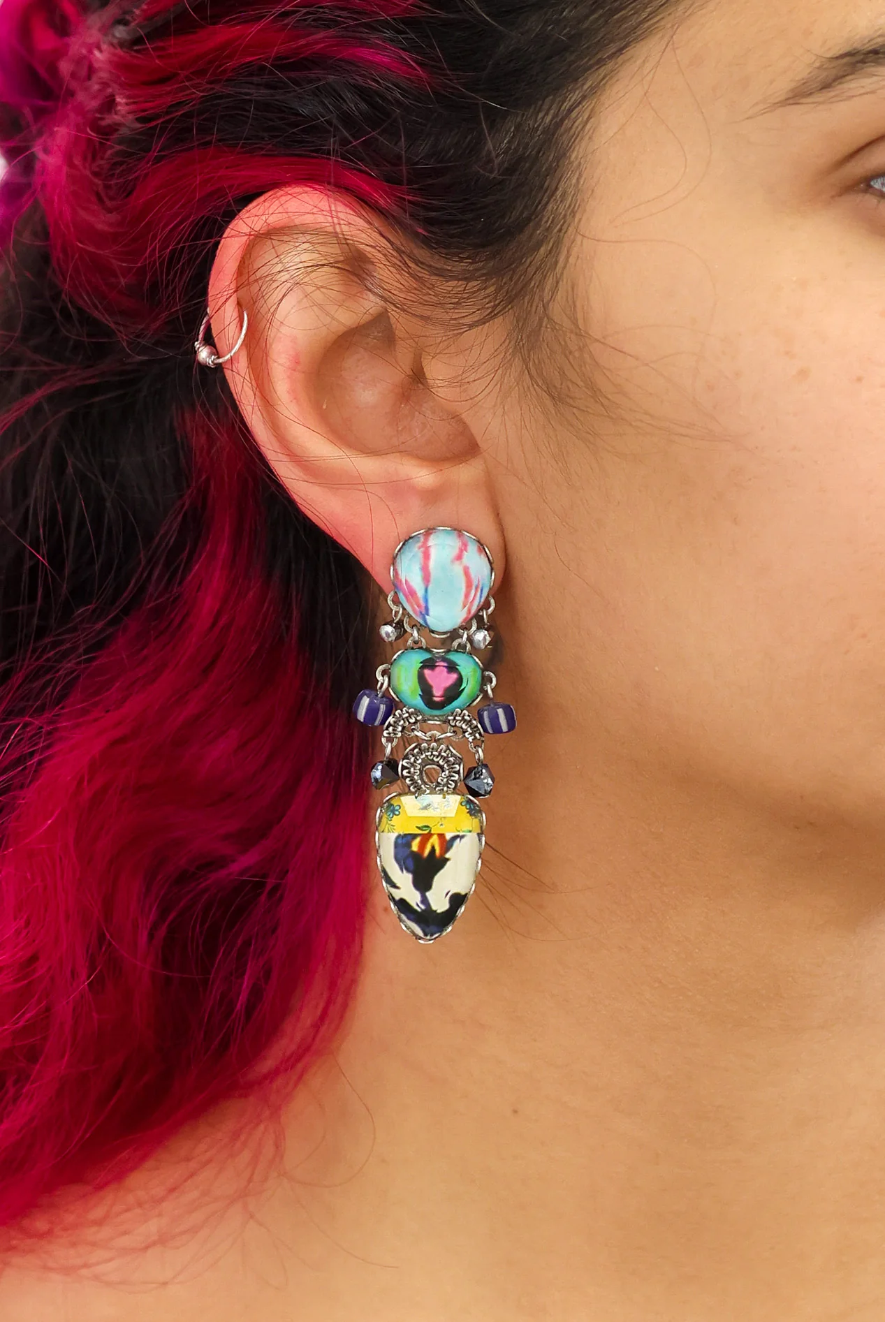 Candy Twist Set, Handmade Colorful Earrings, Treat - Image 2