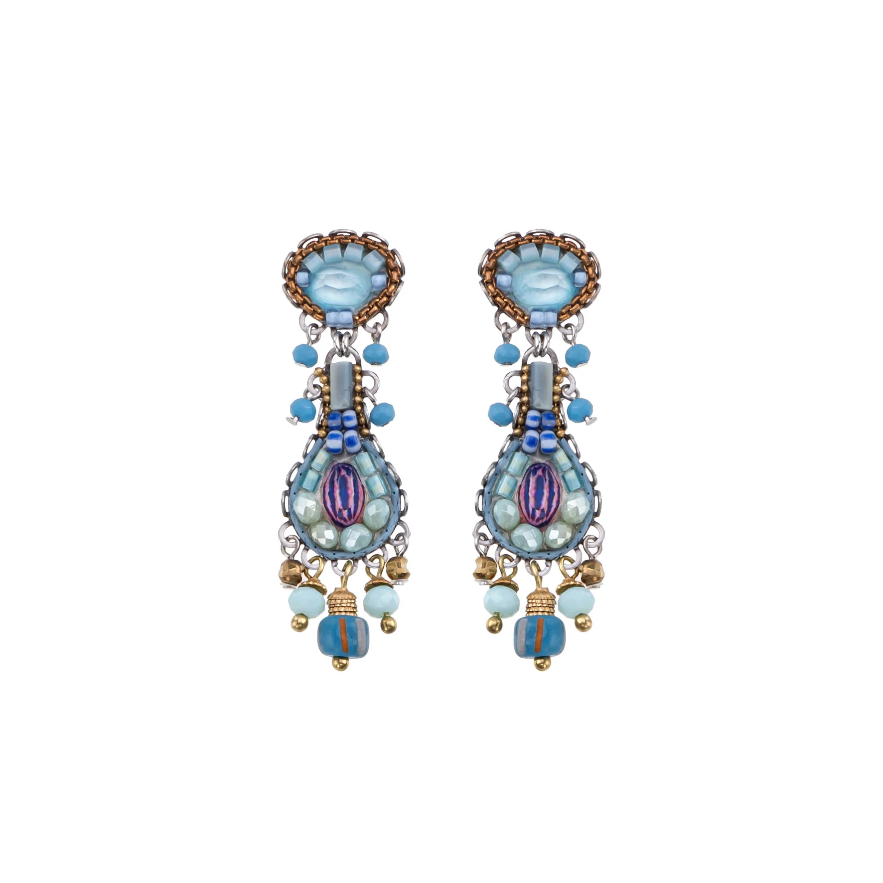 Casual Earrings Blue Bird Set, Flamingo