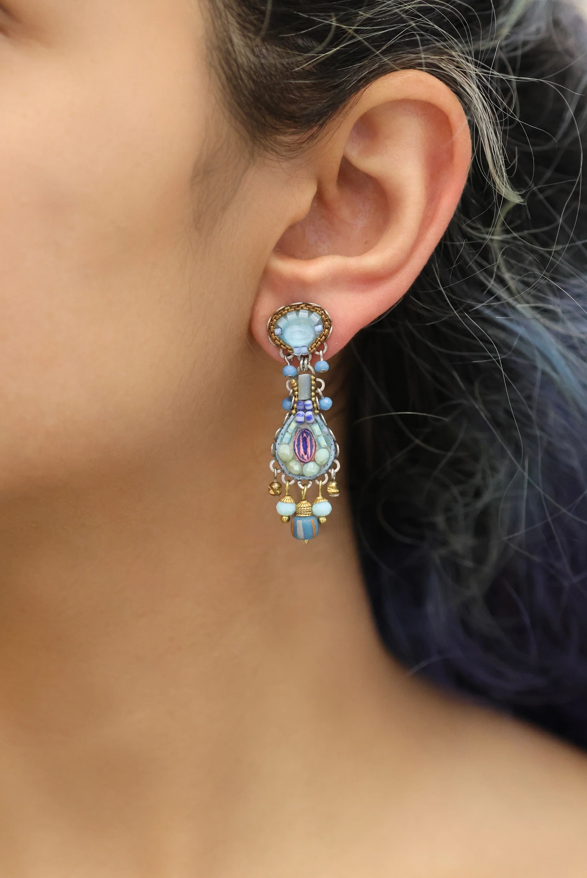 Casual Earrings Blue Bird Set, Flamingo - Image 2