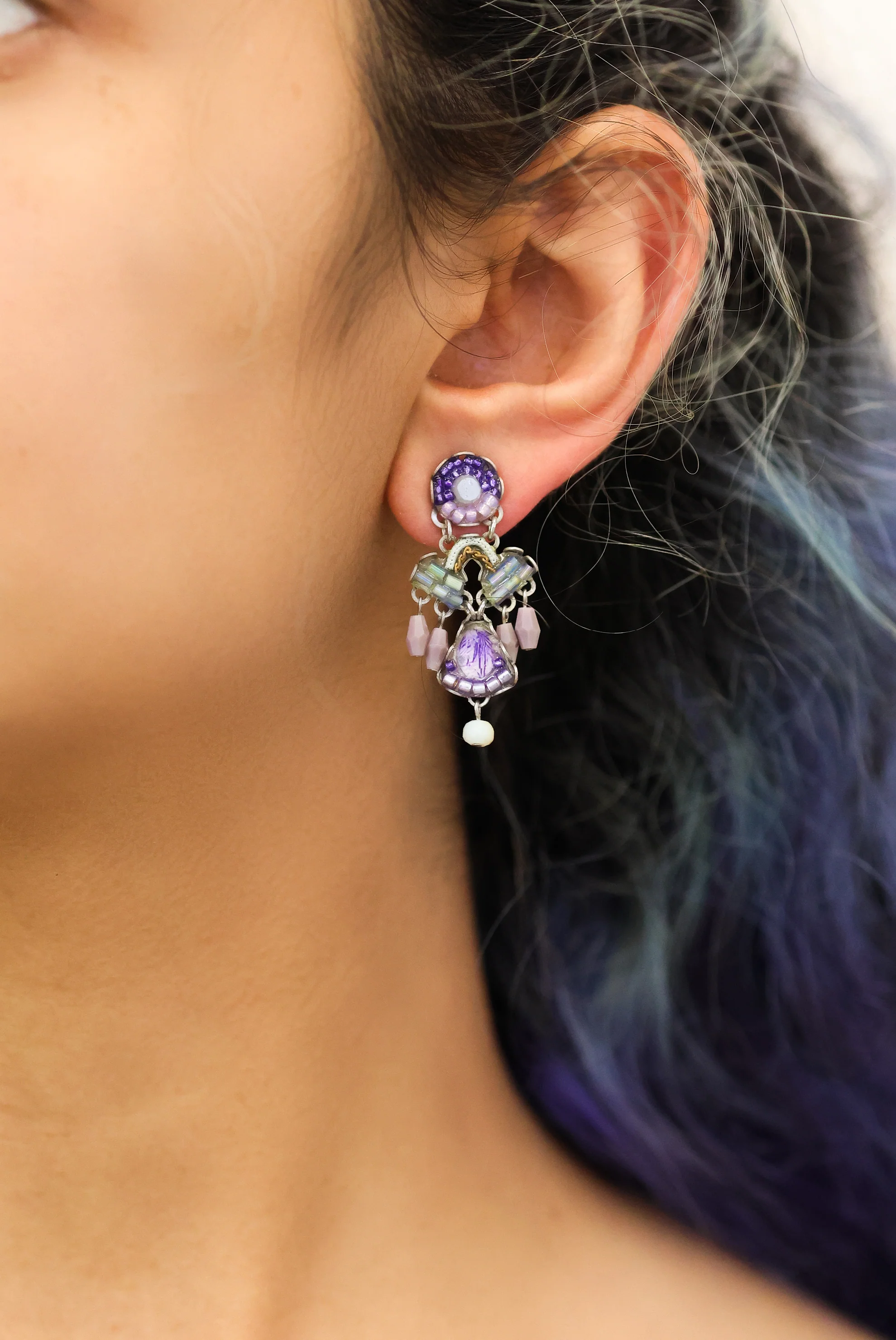 Casual Earrings Hyacinth Set, Neblina - Image 2