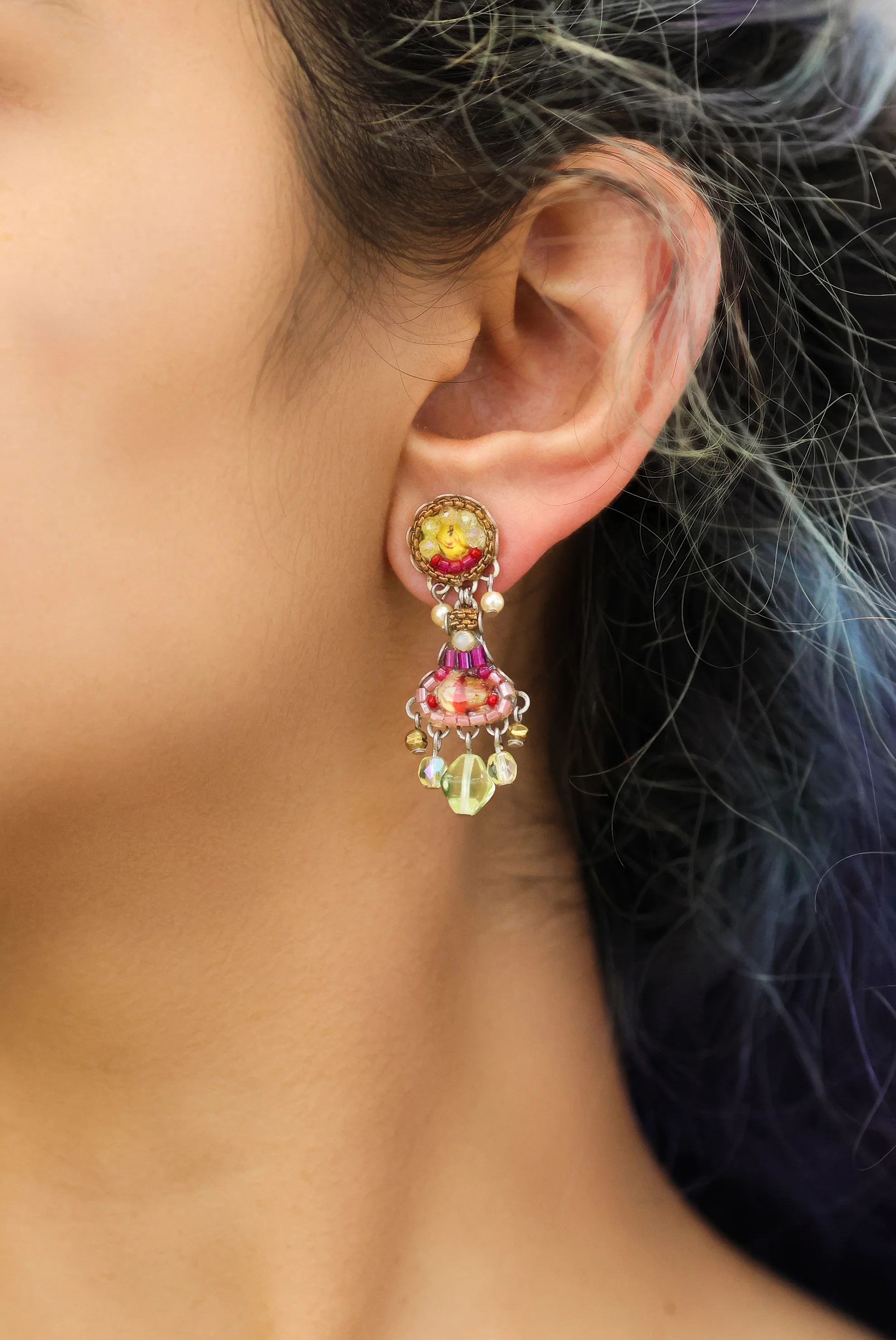 Casual Earrings Lemonade  Set, Amarillo - Image 2