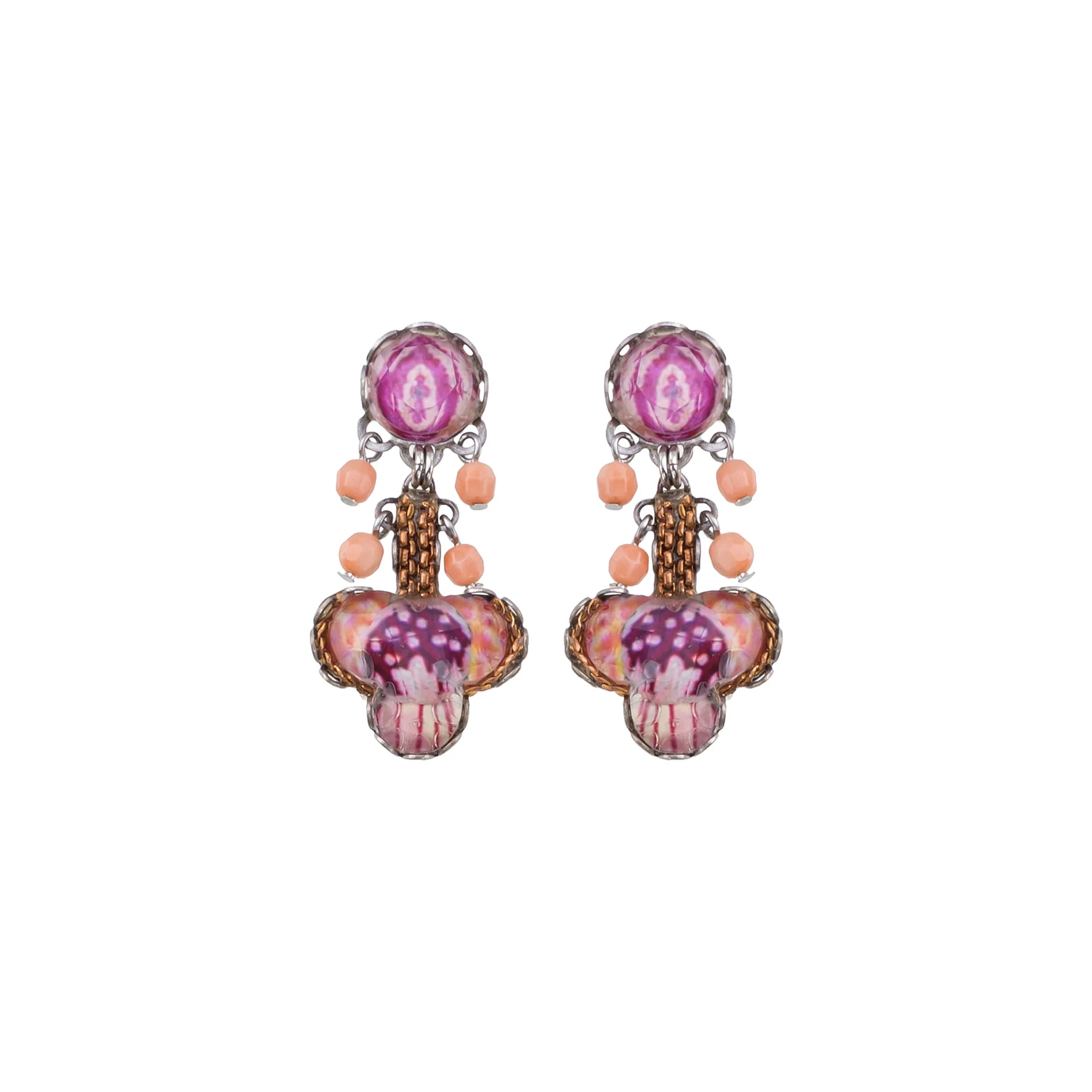 Classic Earrings Rose Embrace Set, Fern