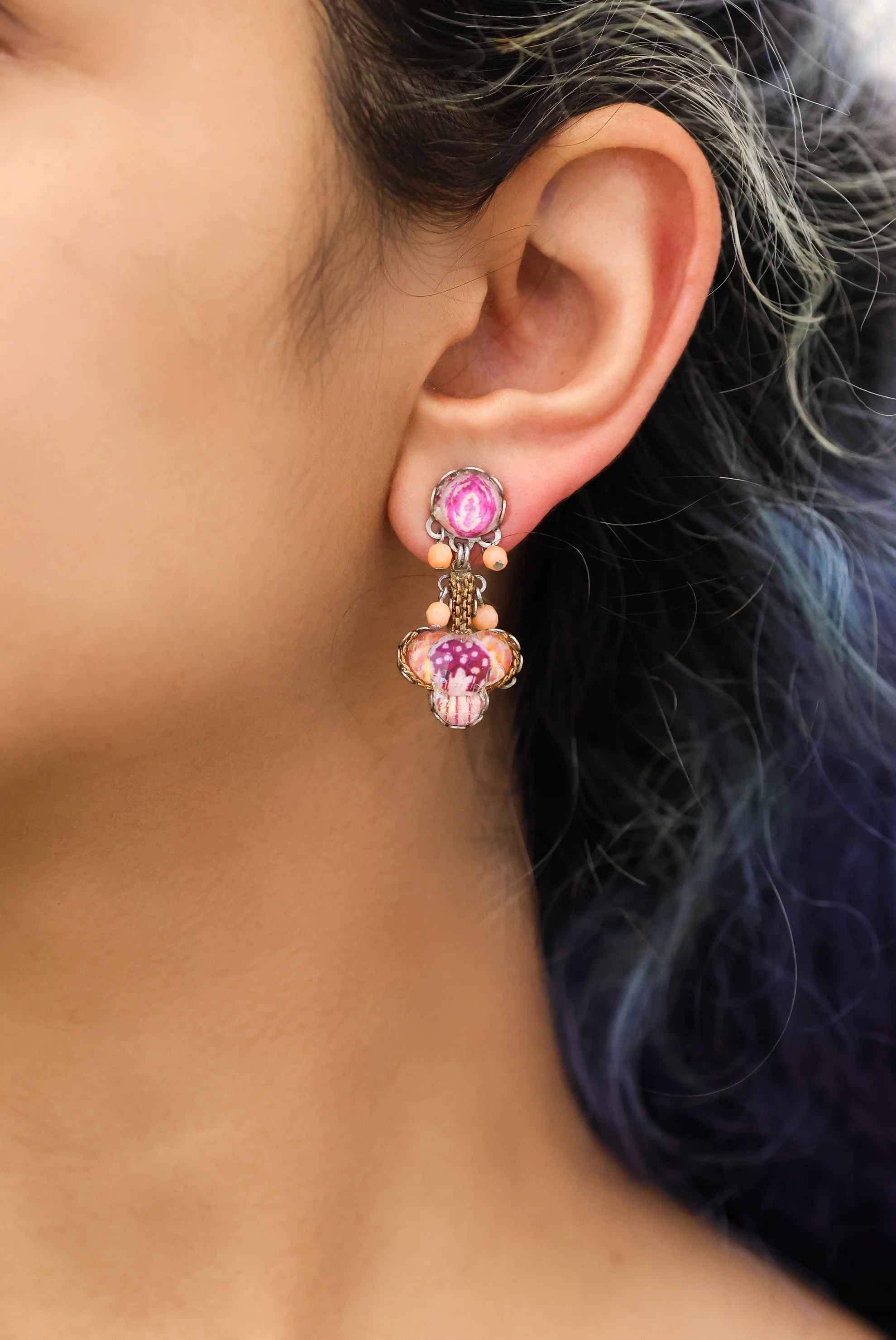 Classic Earrings Rose Embrace Set, Fern - Image 2