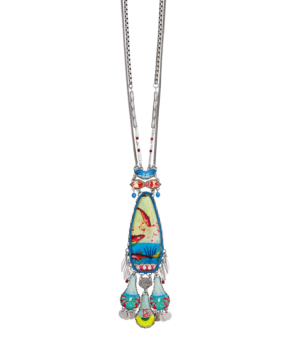 Clear Coast, Saffron Necklace