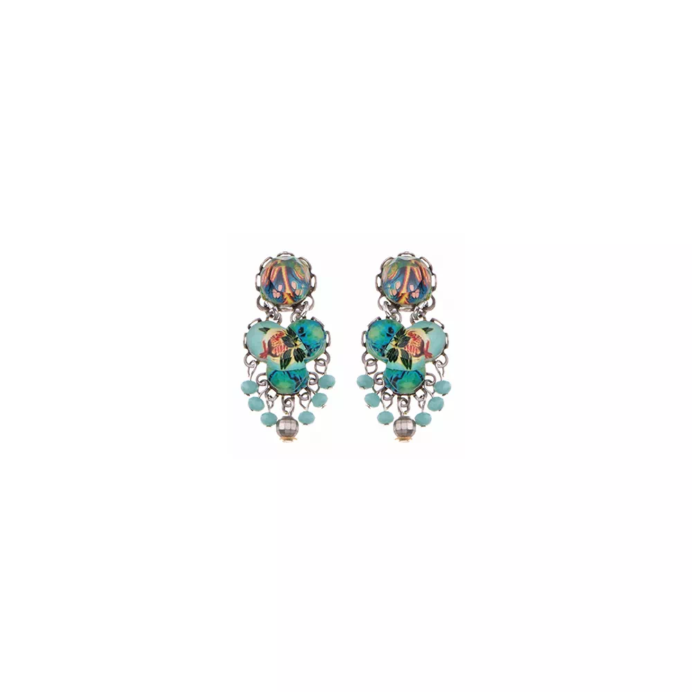 Clover Blooms, Aloe Earrings