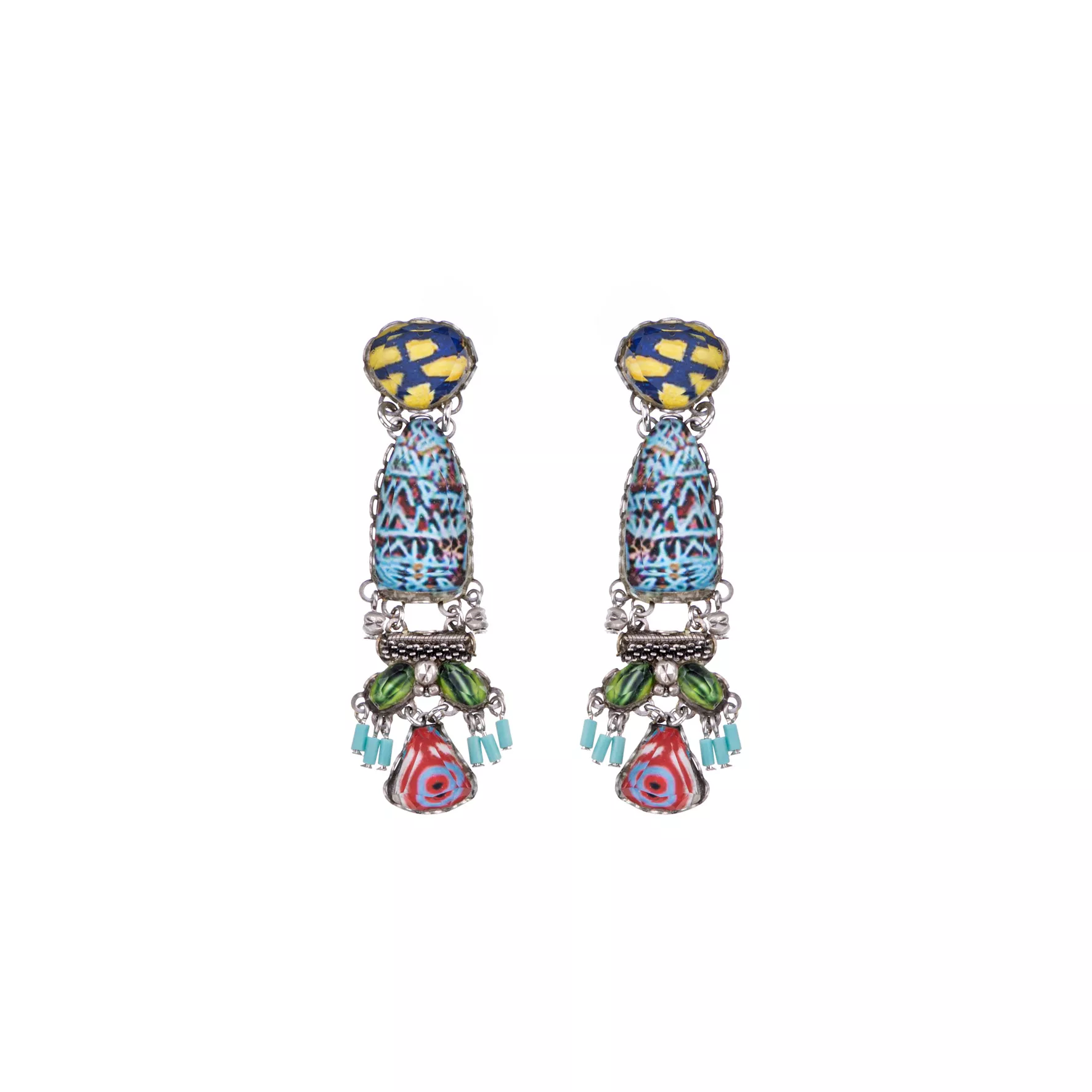 Colorful Long Earrings Carnival Set, Jubilee