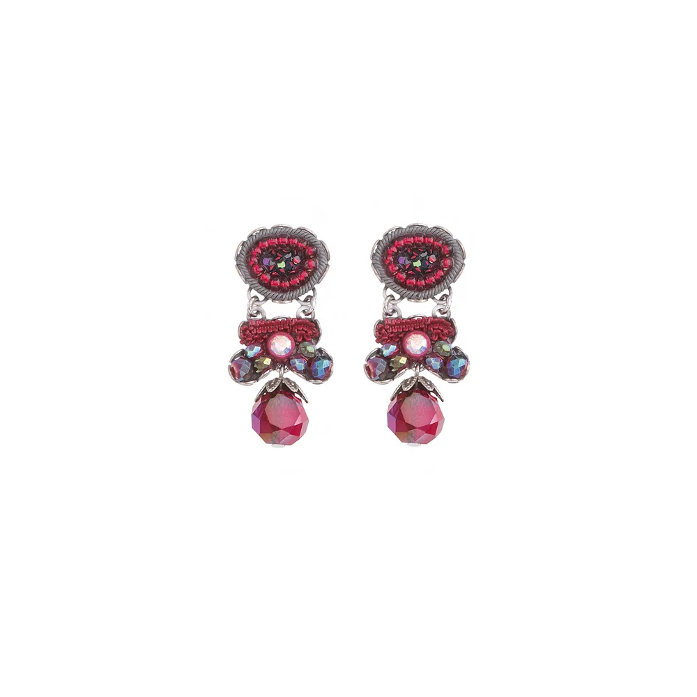 Crimson Flame, Milka Earrings