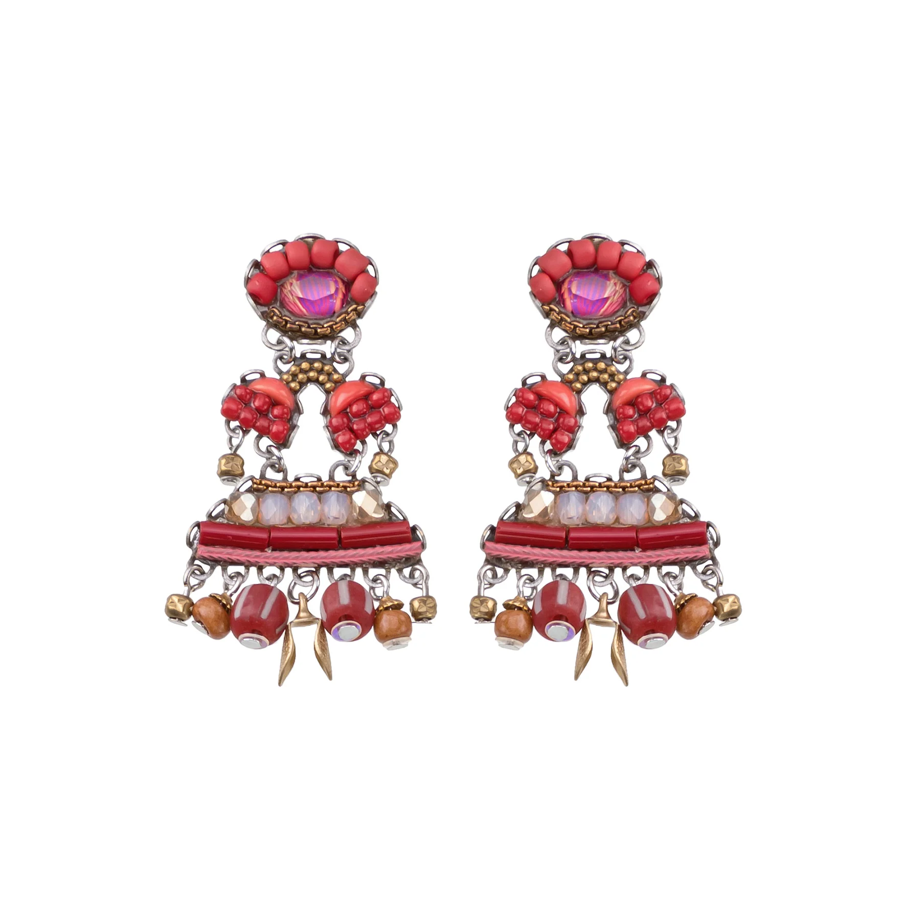 Dainty Earrings Radical Red Set, Pirus