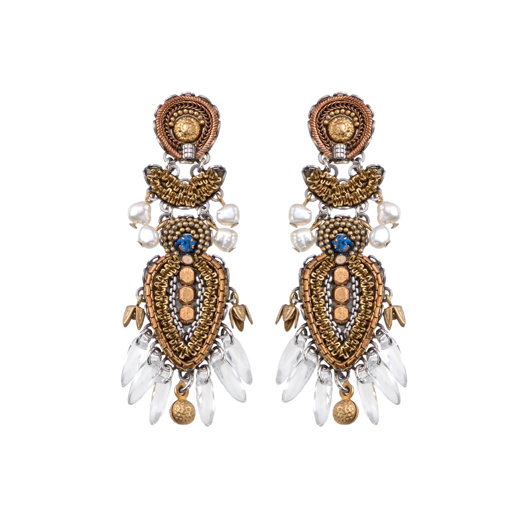 Elegant Earrings Gold Totem Set, Sancia