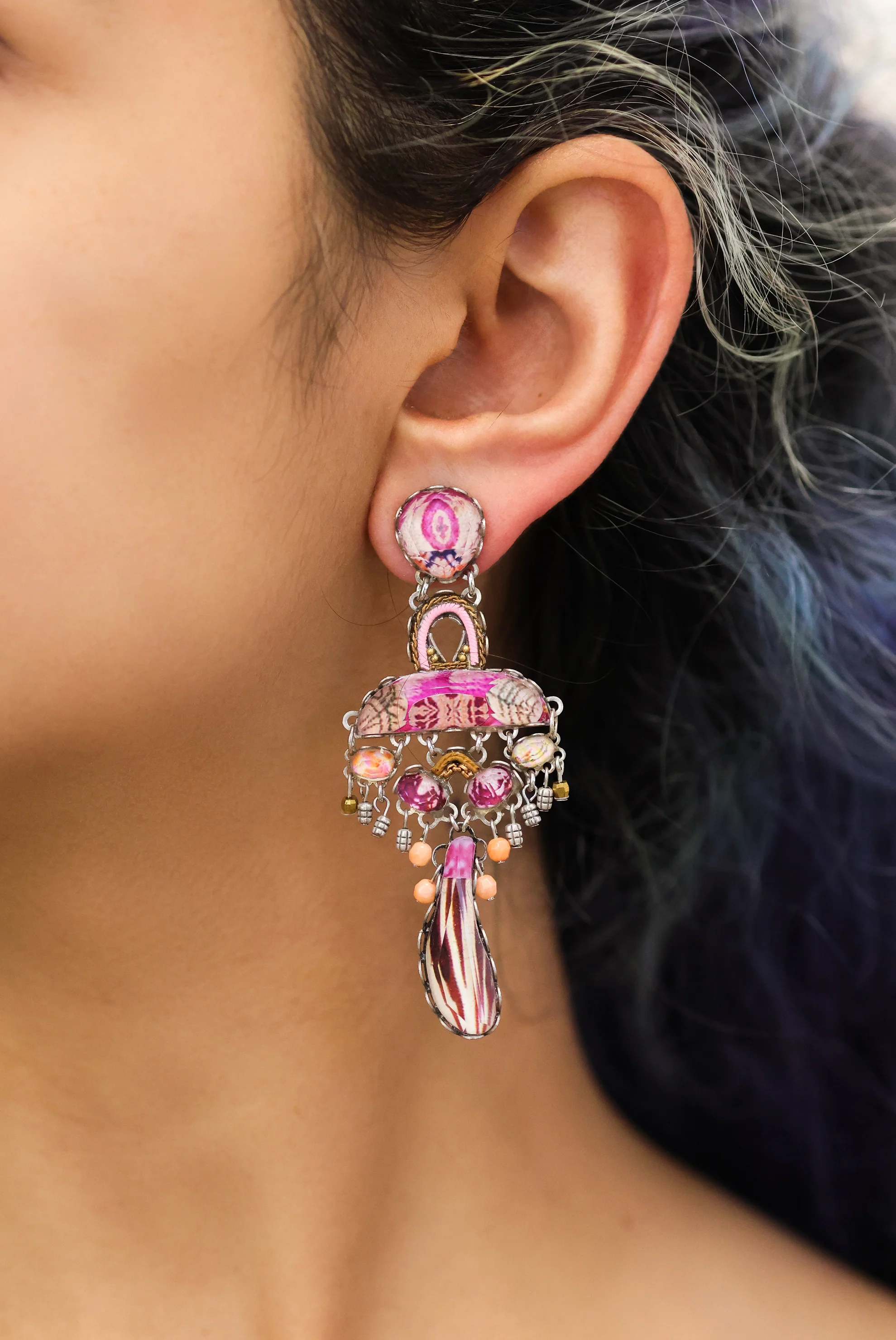 Elegant Earrings Rose Embrace Set, Eden - Image 2