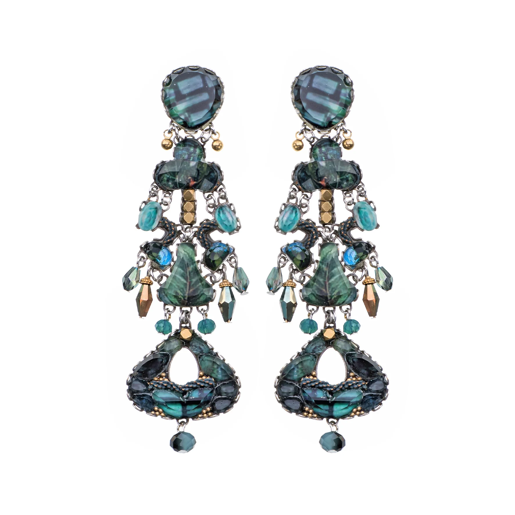 Emerald Reflection Set, Elowen Earrings