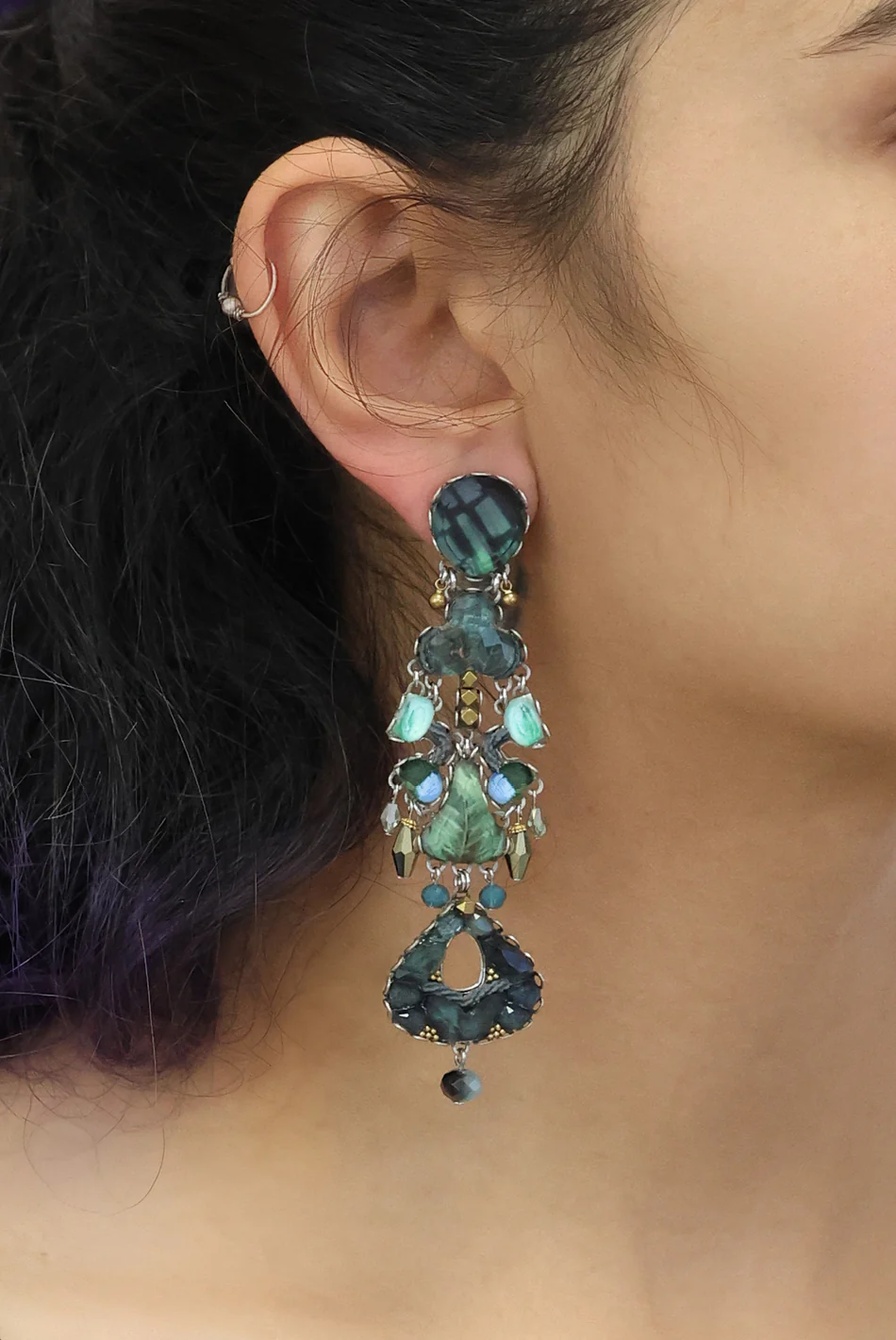 Emerald Reflection Set, Elowen Earrings - Image 2