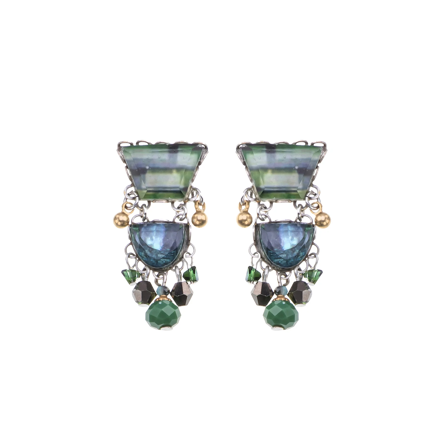 Emerald Reflection Set, Everelle Earrings