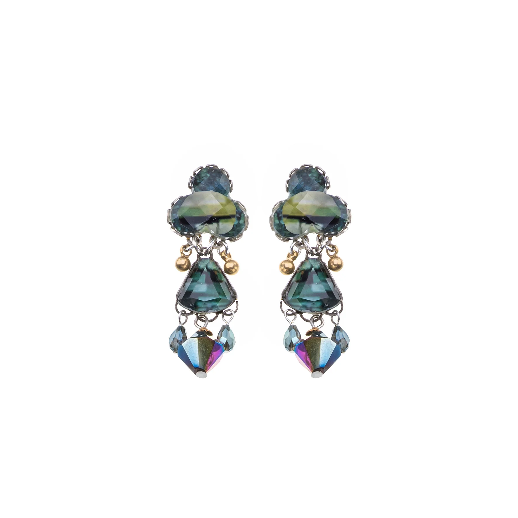 Emerald Reflection Set, Luniverde Earrings