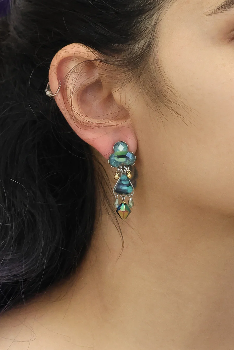 Emerald Reflection Set, Luniverde Earrings - Image 2