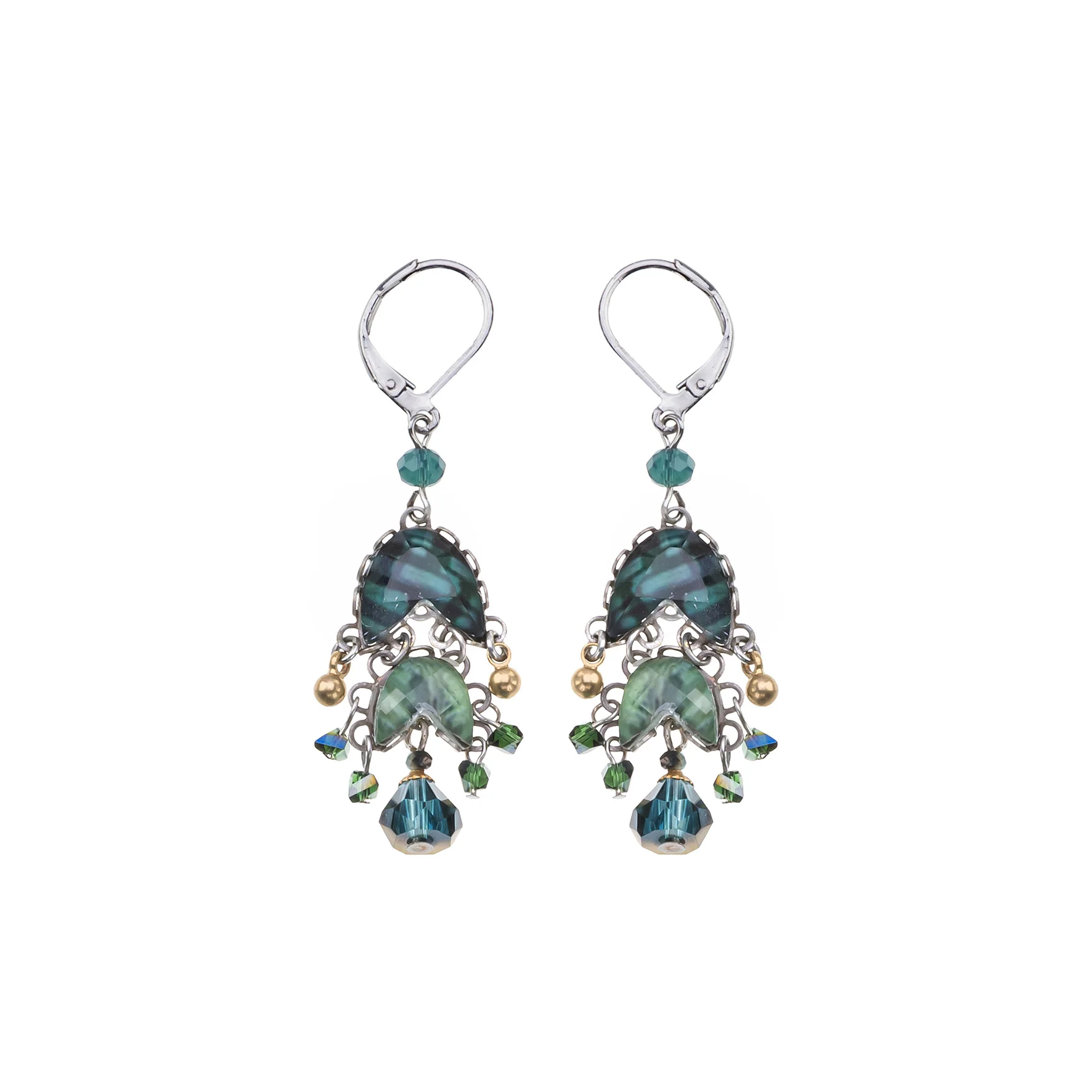 Emerald Reflection Set, Silvenia Earrings