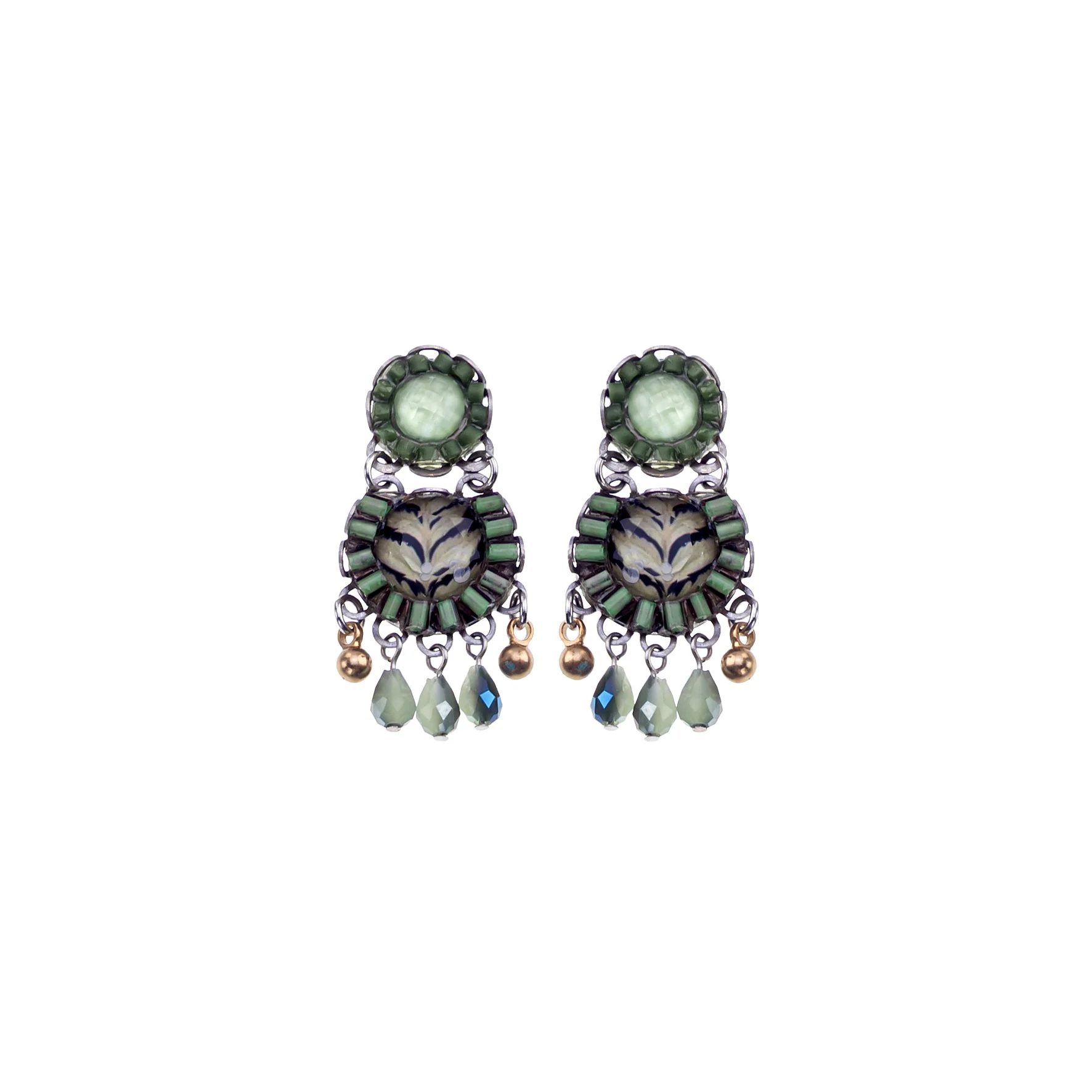 Eucalyptus Set, Florin Earrings