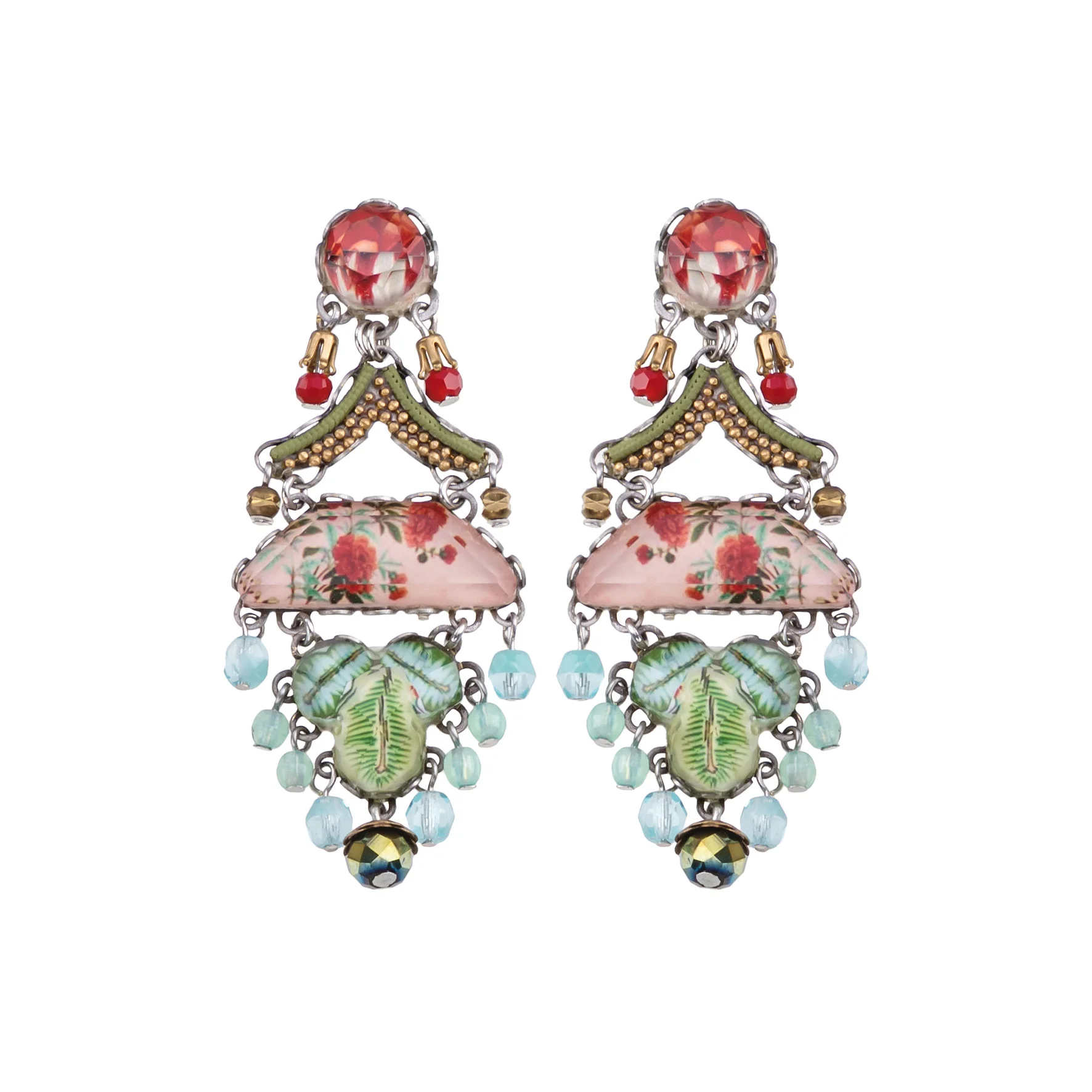 Femenine Earrings Flower Garden   Set, Alyssum