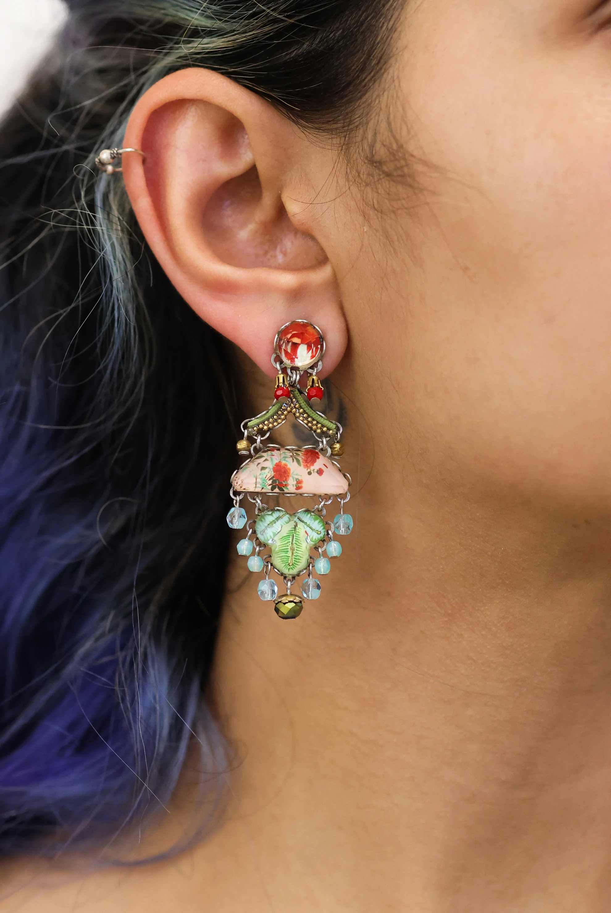 Femenine Earrings Flower Garden   Set, Alyssum - Image 2
