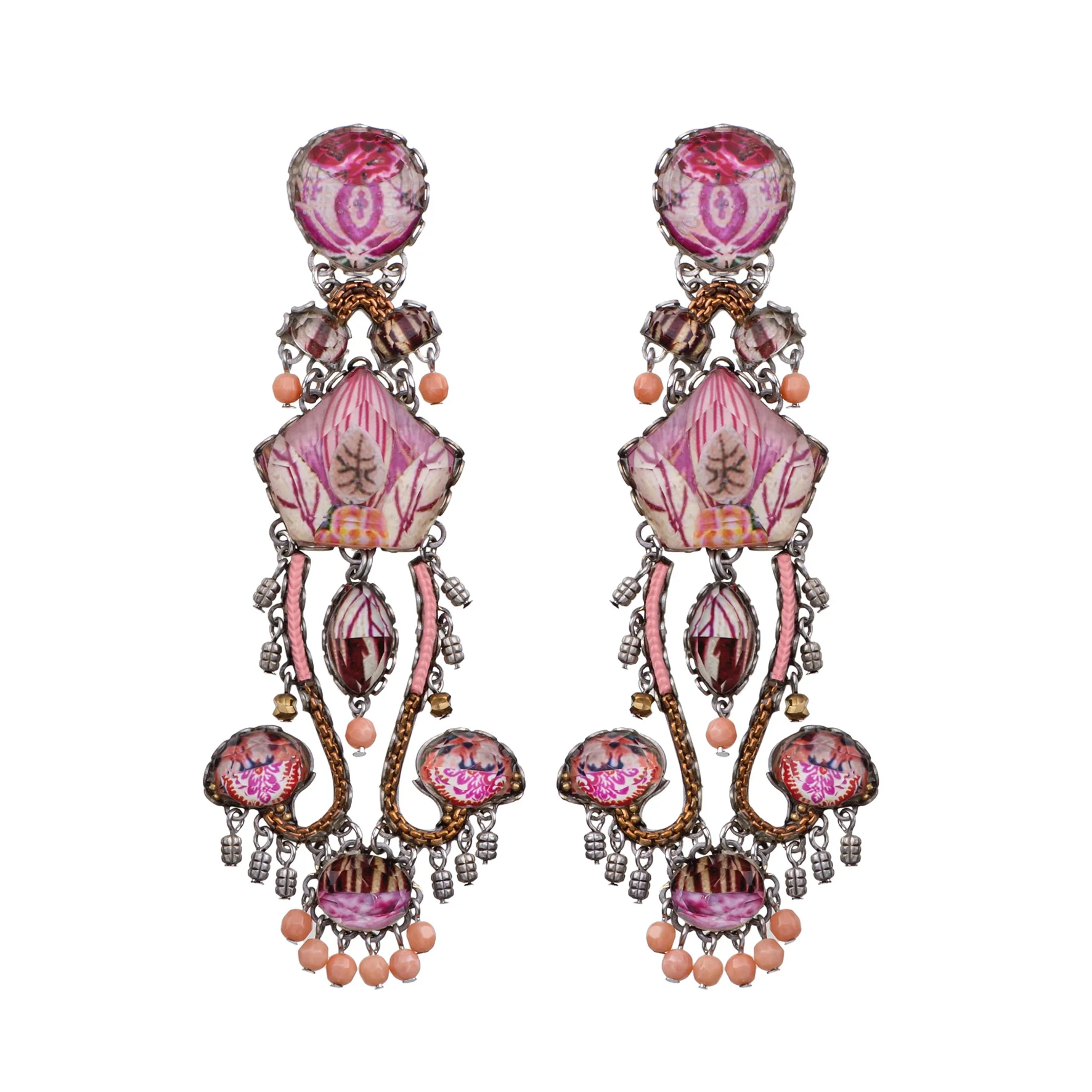 Festive Earrings Rose Embrace Set, Flora
