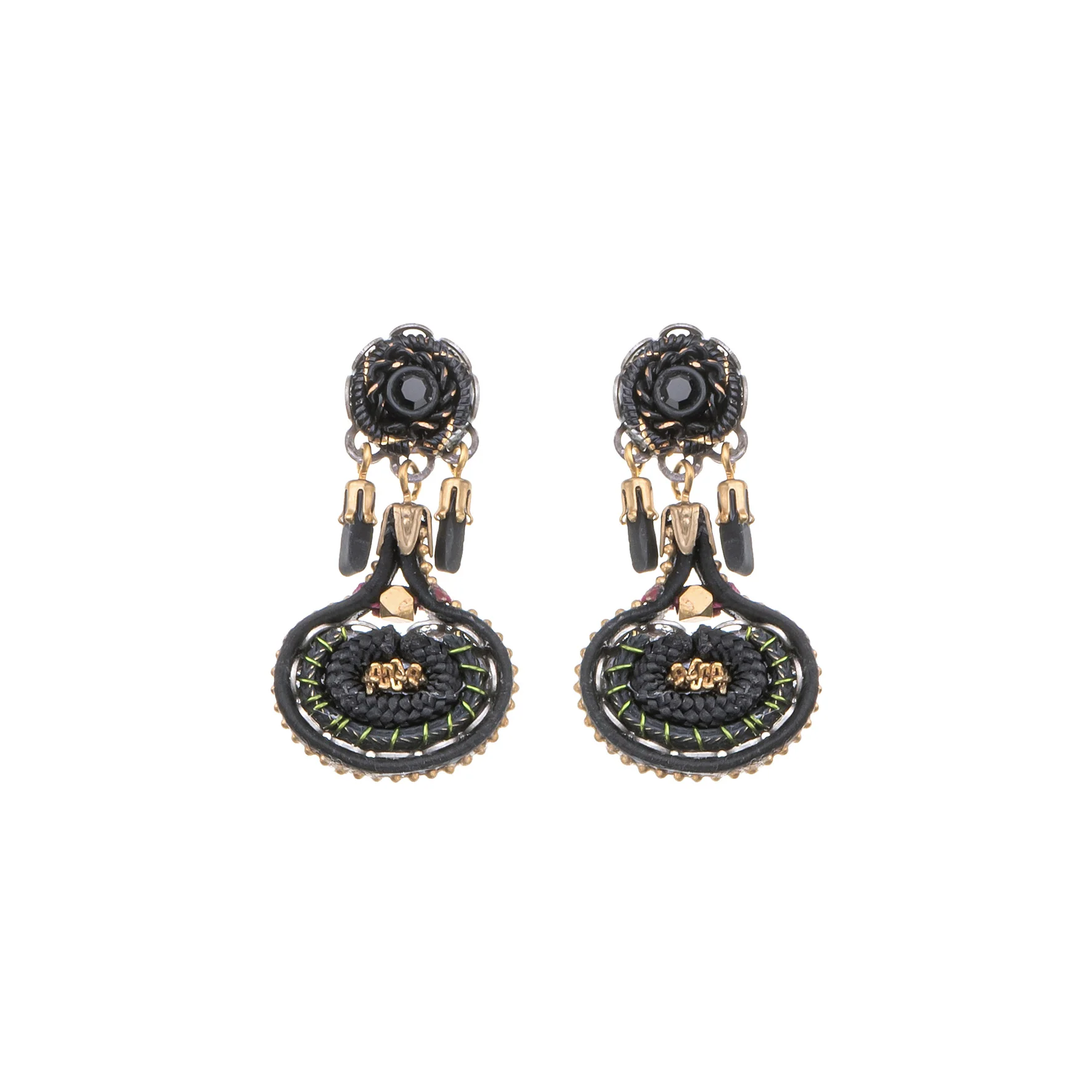 Gilded Black Set, Blackora Earrings