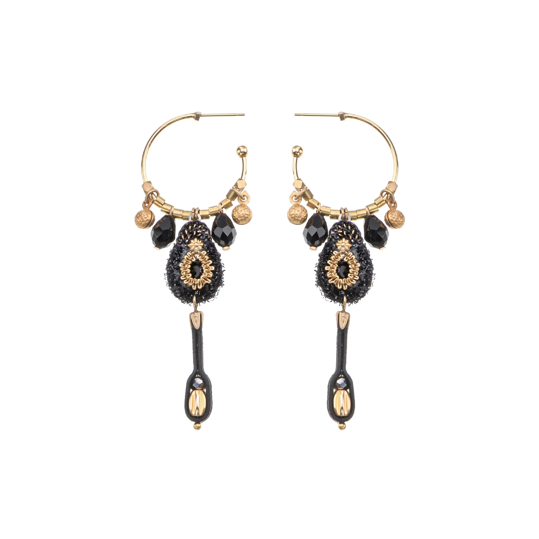 Gilded Black Set, Orzia Earrings