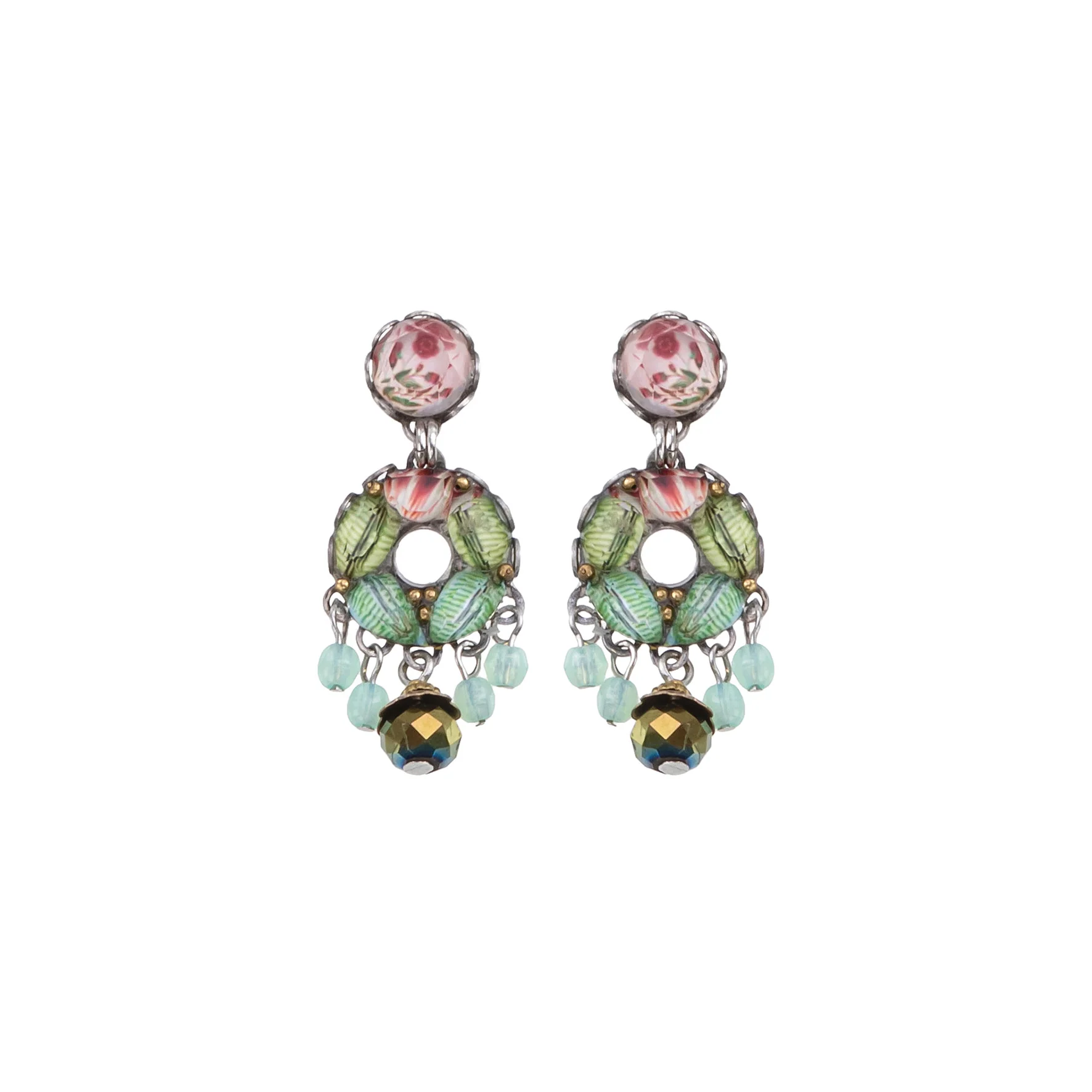 Gipsy Earrings Flower Garden   Set, Fern