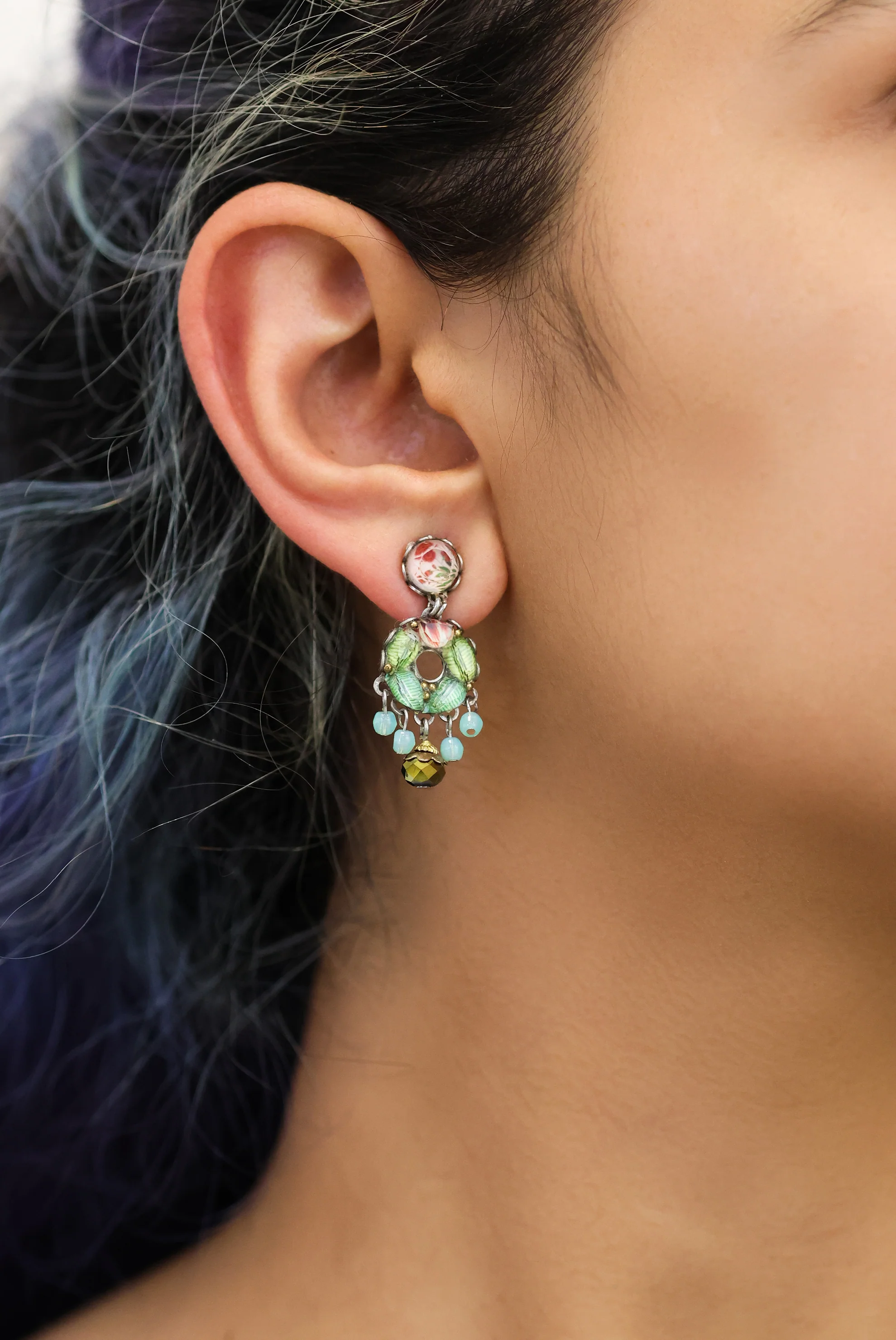 Gipsy Earrings Flower Garden   Set, Fern - Image 2
