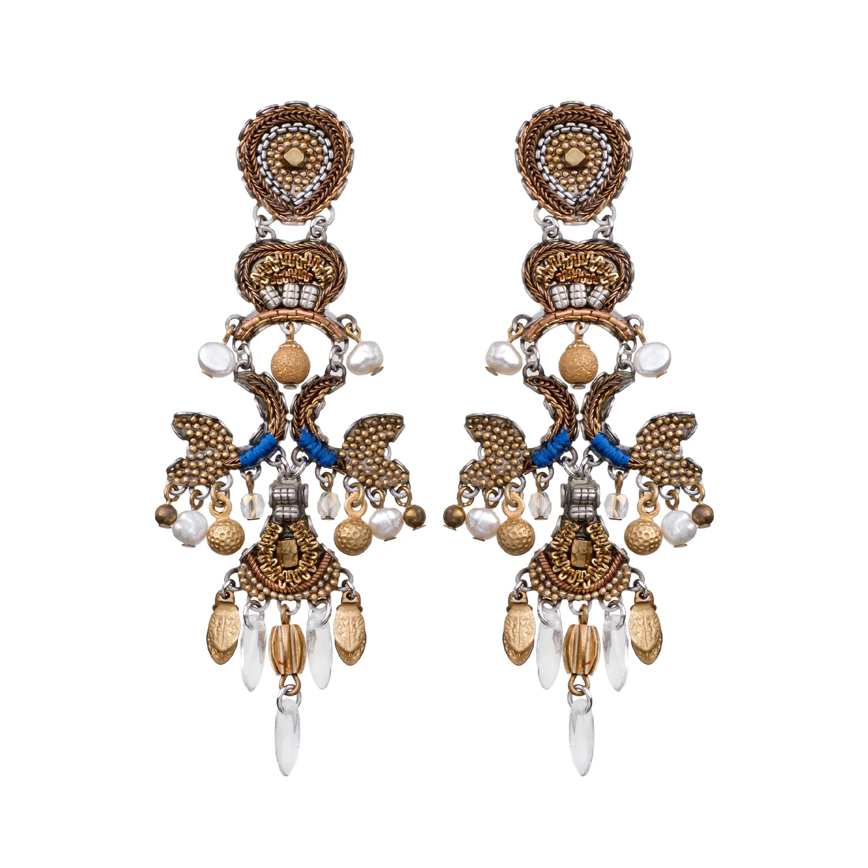 Gold Bohemian Earrings Gold Totem Set, Orla