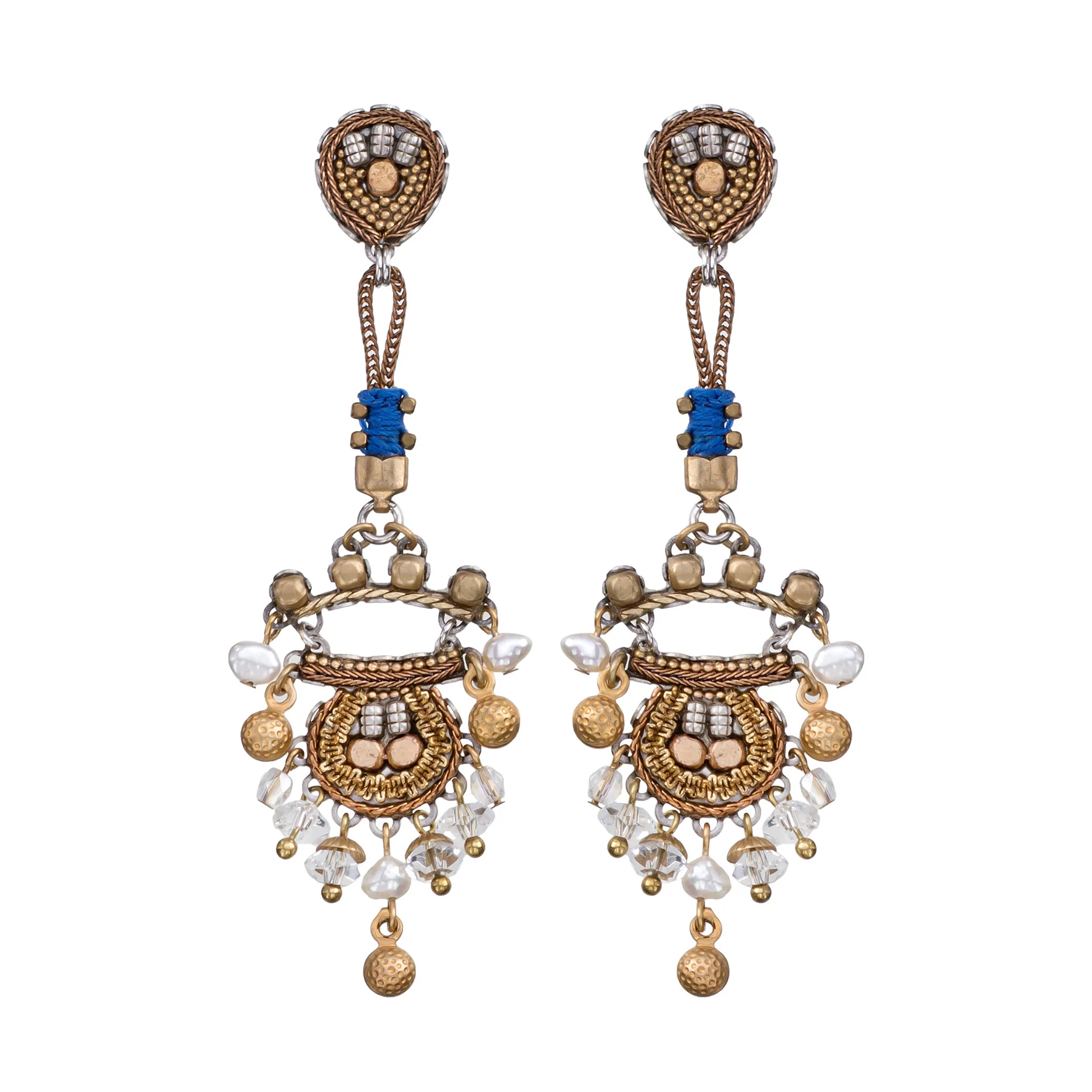 Gold Chandelier Earrings Gold Totem Set, Flavia