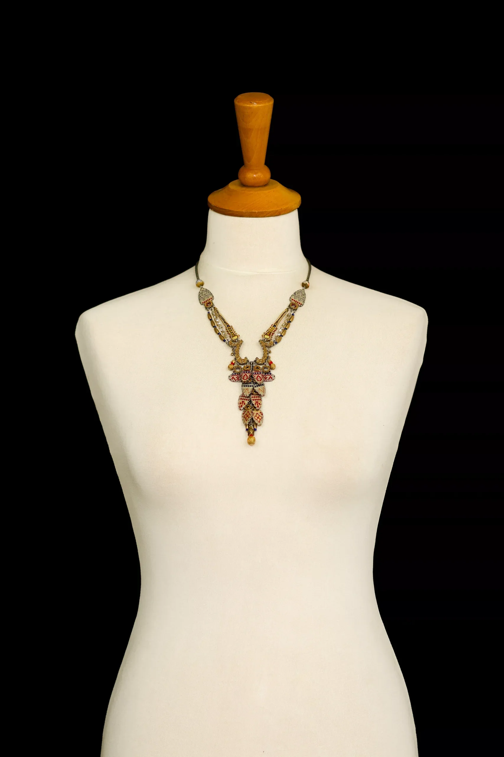 Gold Festive Necklace Royal Gold Set, Oriana - Image 2