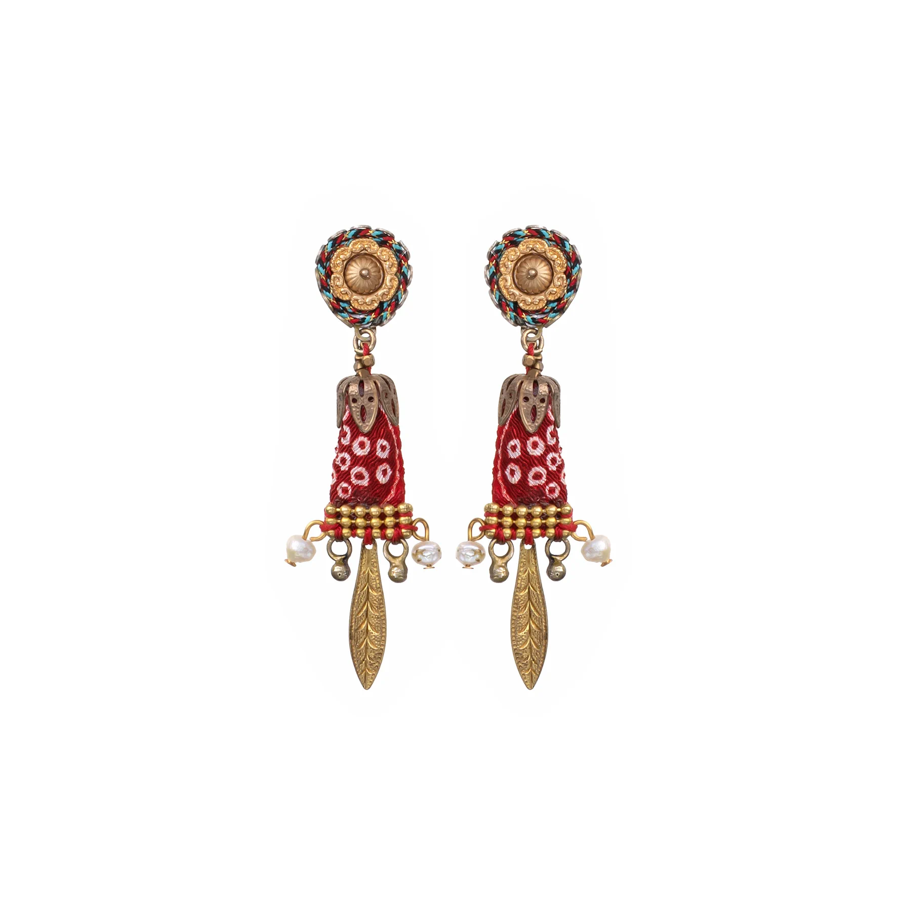 Gold Small  Earrings Queen of Sheba Set, Felicia