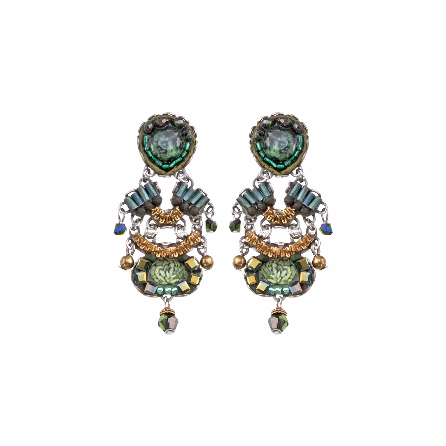 Green Chic Earrings Viridian Mood Set, Shanta