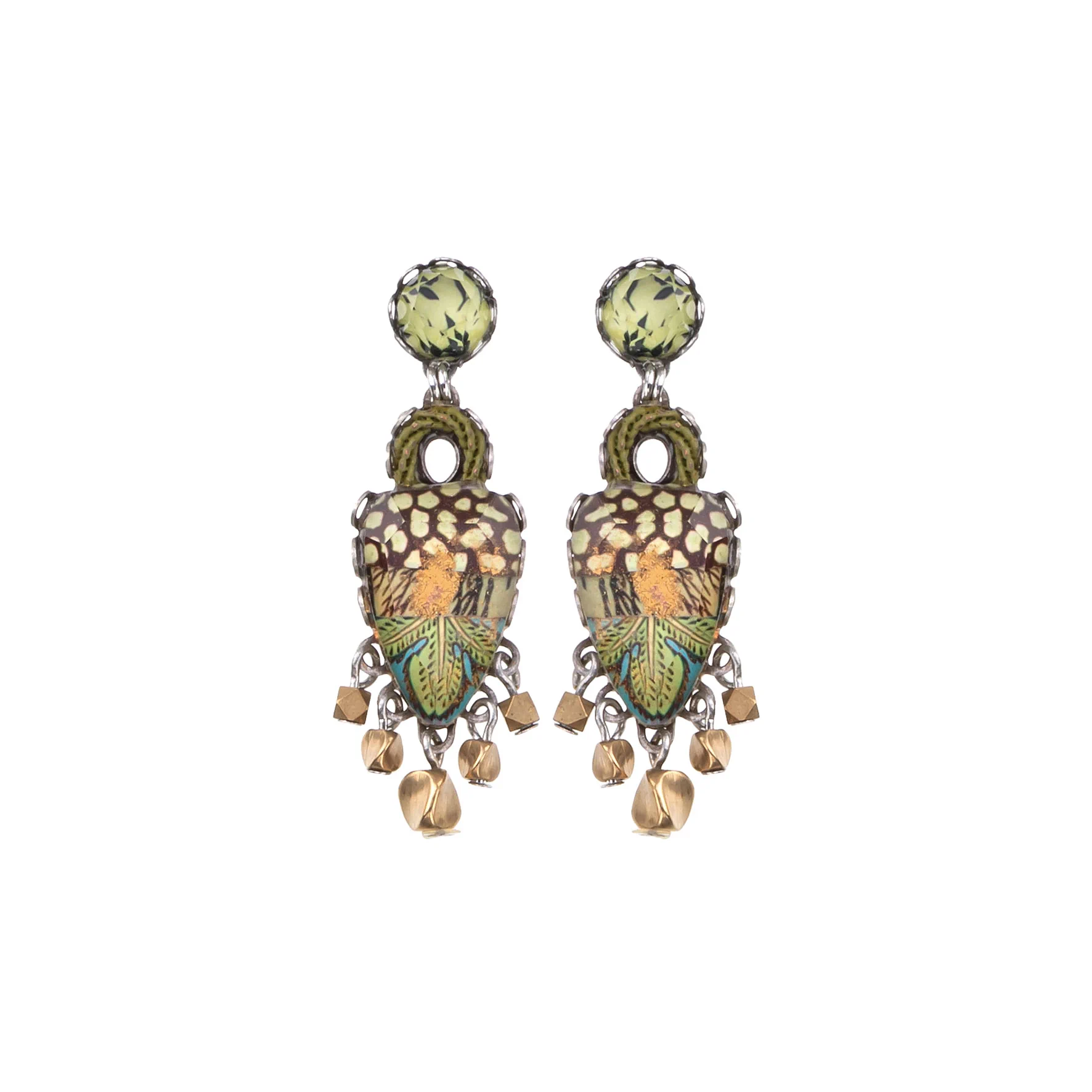 Green Classic Earrings Dusk Set, Sukie