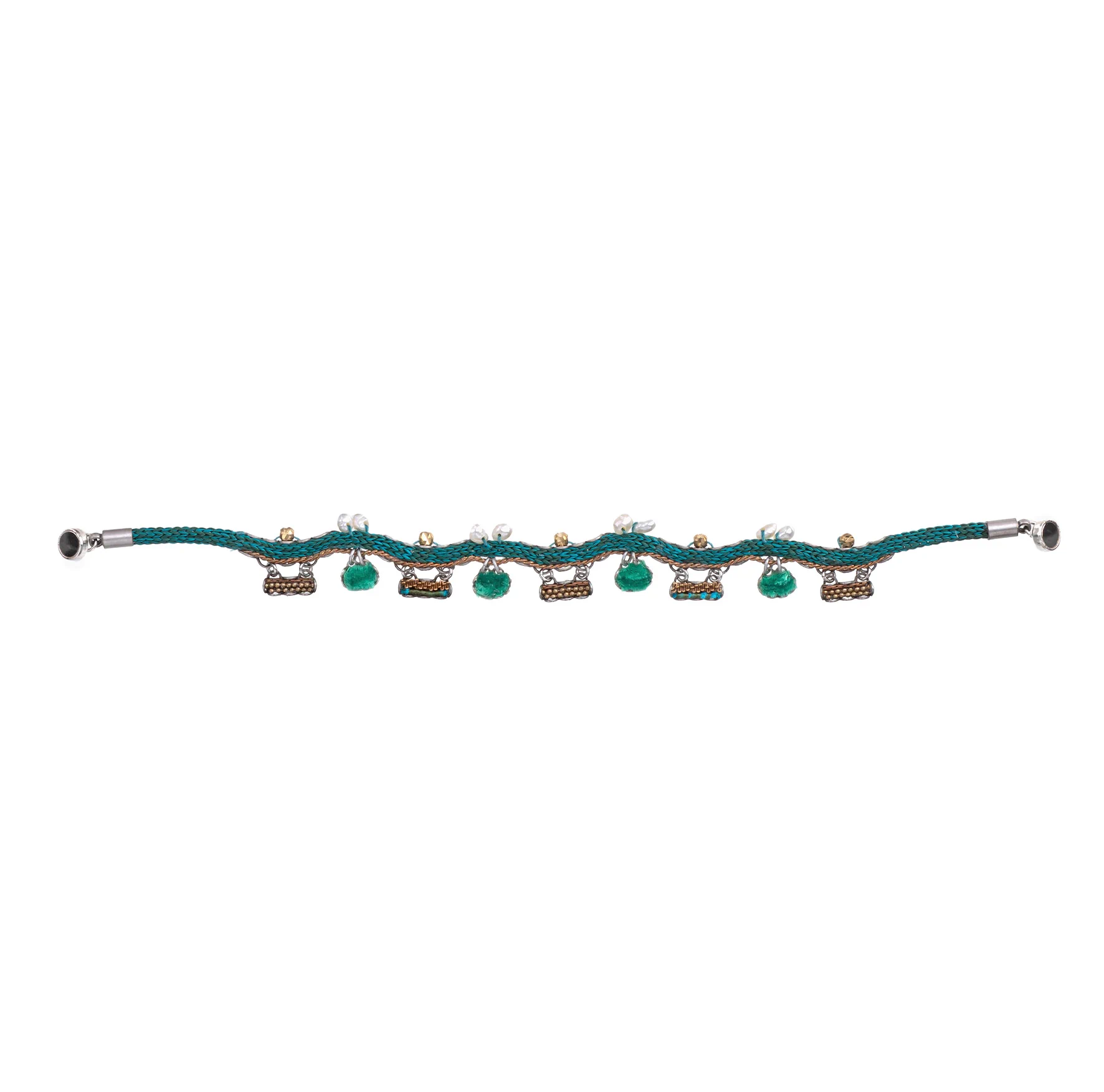 Green Delicate Bracelet Royal Velvet Set, Zayn
