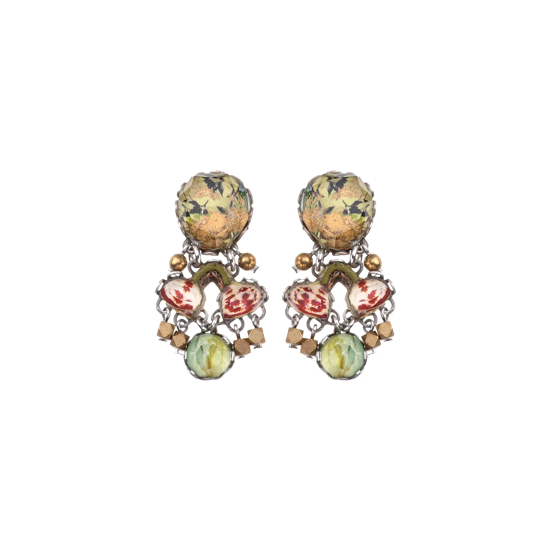 Green Female Earrings Dusk Set, Dolci
